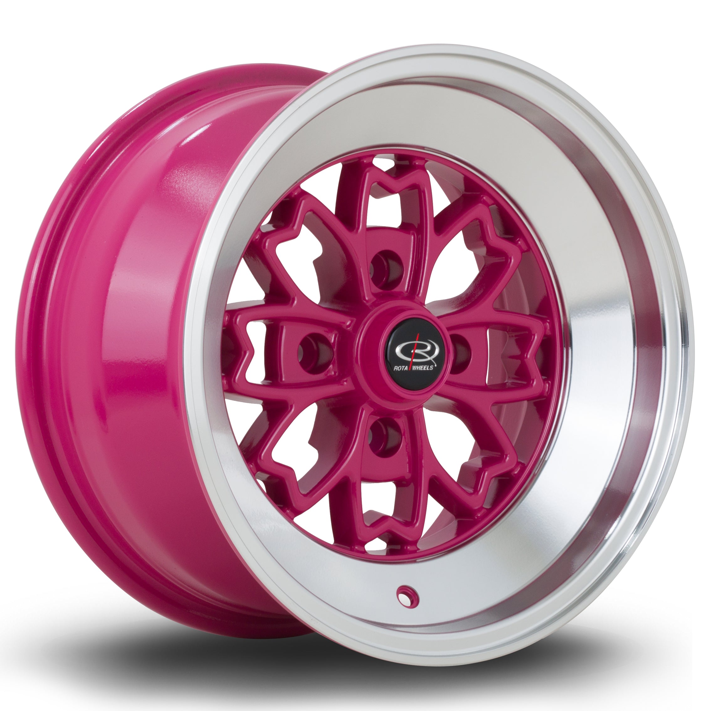 Rota Aleica 15x8 4x100 ET0 Gloss Pink Polished Lip