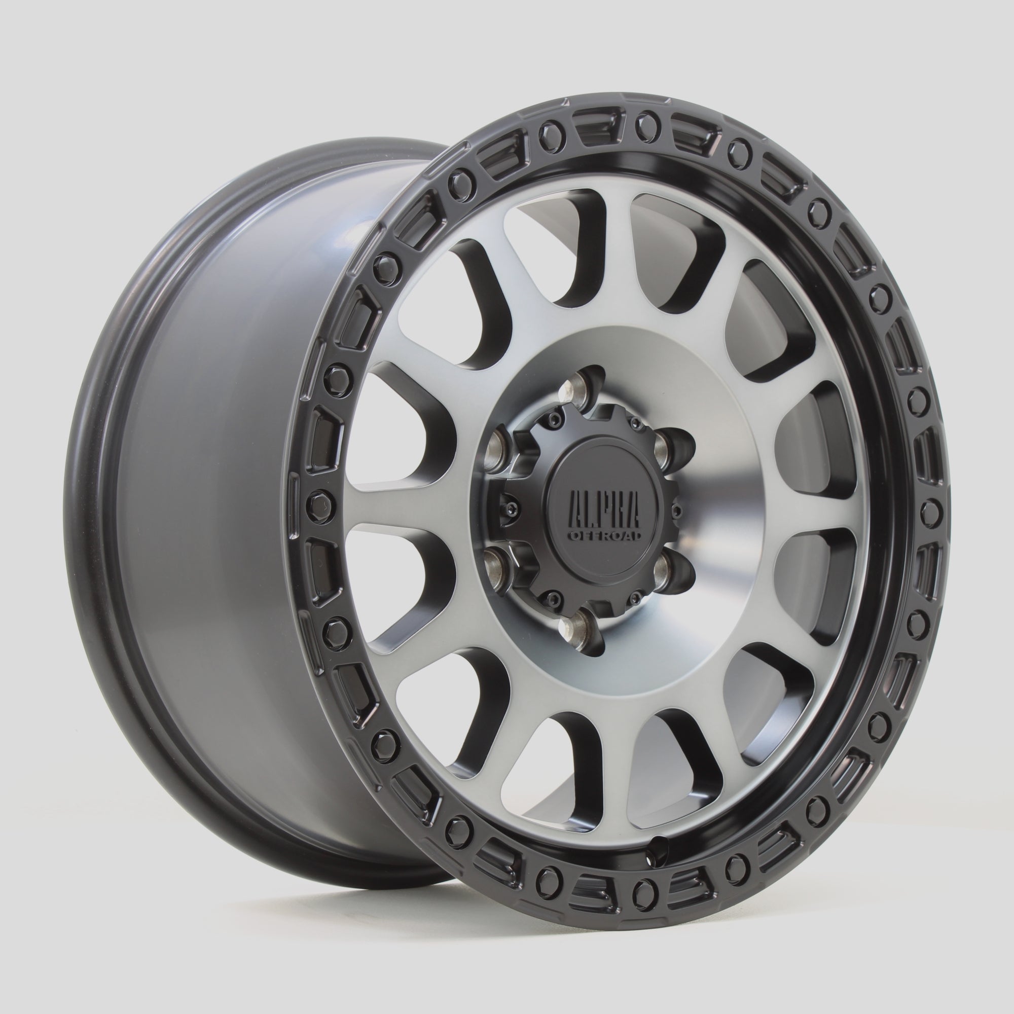 Alpha Offroad Brawler 17x9 6x139 ET40 Satin Black Machined Face