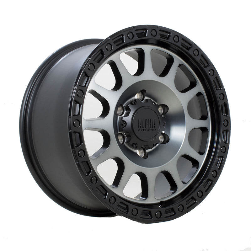 17x9.0 Alpha Off Road Brawler 6x139 ET40 Satin Black Machined Face