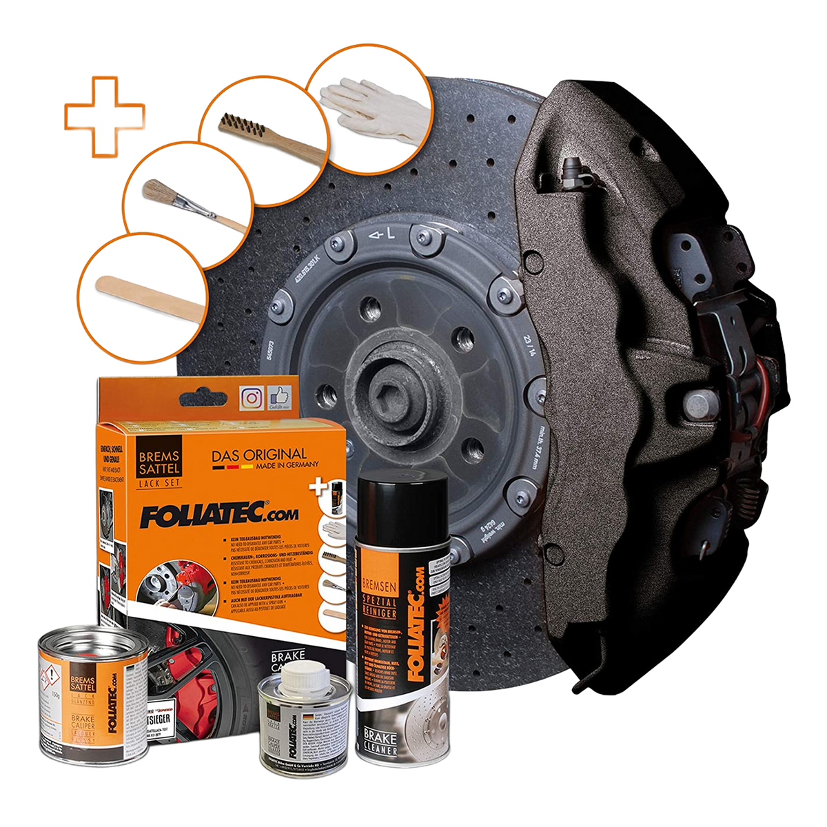 Foliatec Brake Caliper Paint Carbon Grey