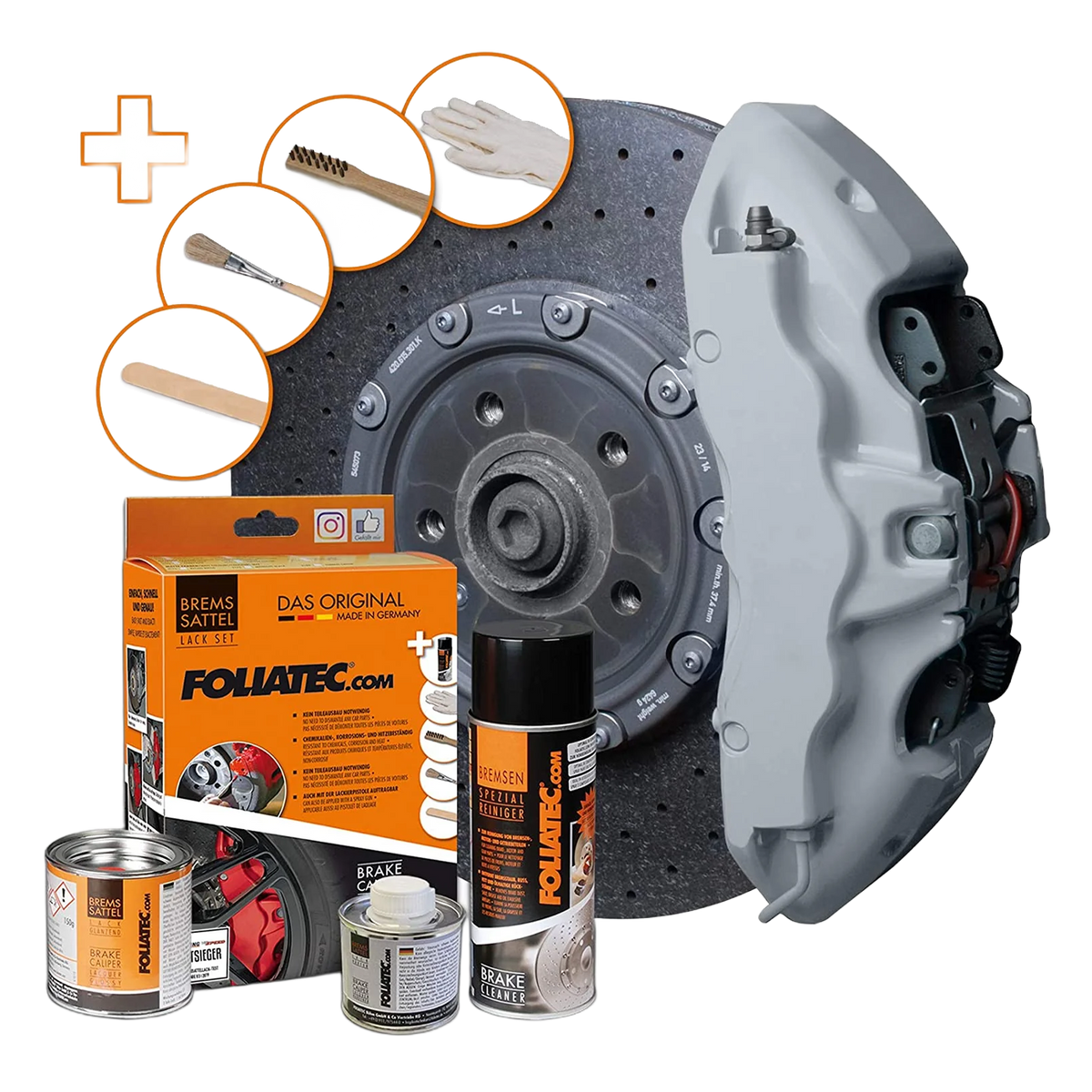 Foliatec Brake Caliper Paint Elephant Grey
