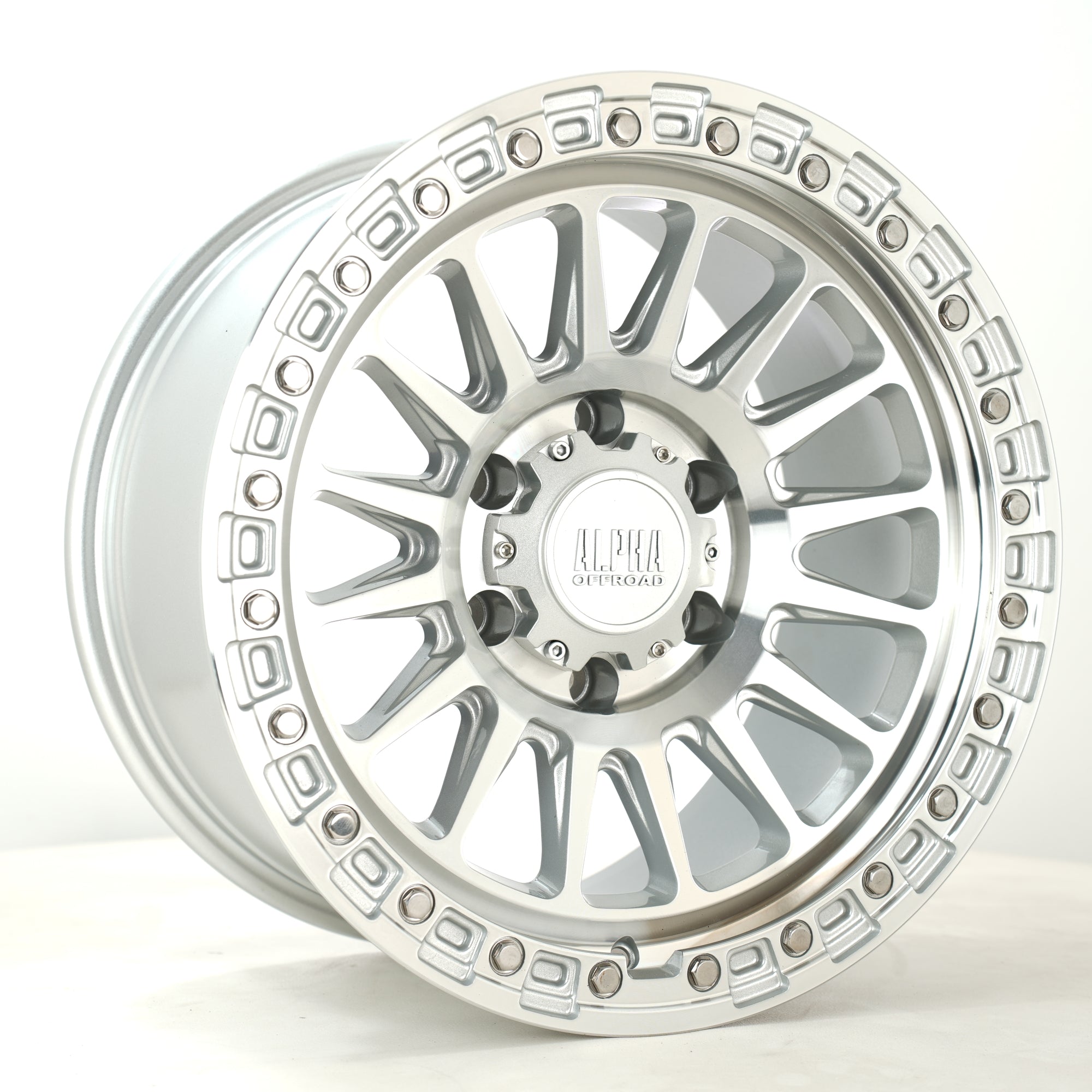 Alpha Offroad Combat 17x9 6x139.7 ET15 RFSilver