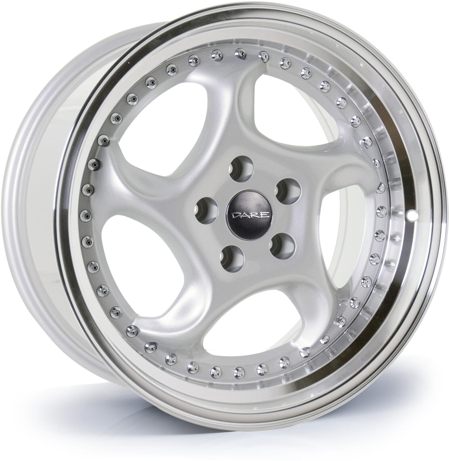 Dare F6 18x8.5 5x112 ET42 Silver Polished Lip