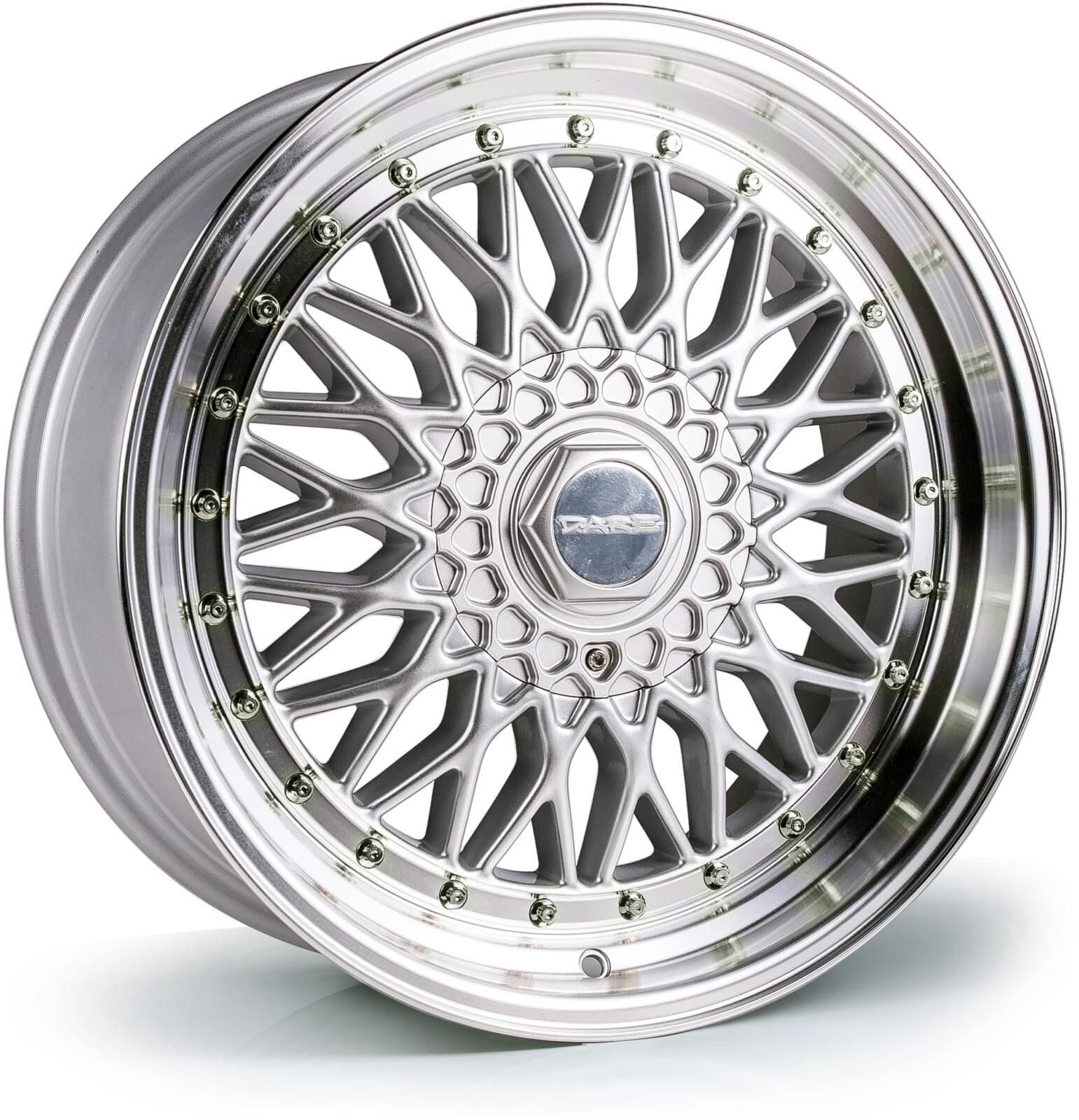Dare DRRS 17x8.5 5x105 ET20 Silver Polished / Chrome Rivets