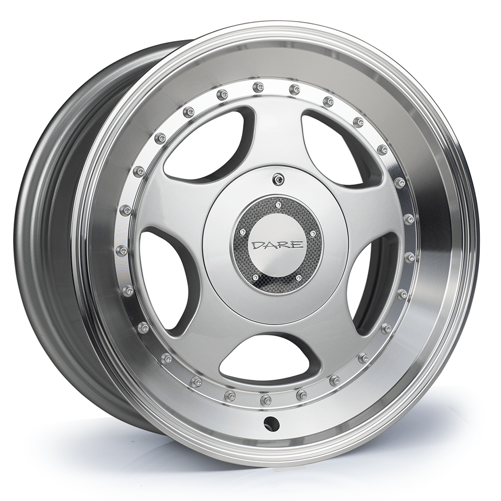 Dare F5-SL 15x7 4x100|4x108 ET35 Silver Polished Lip