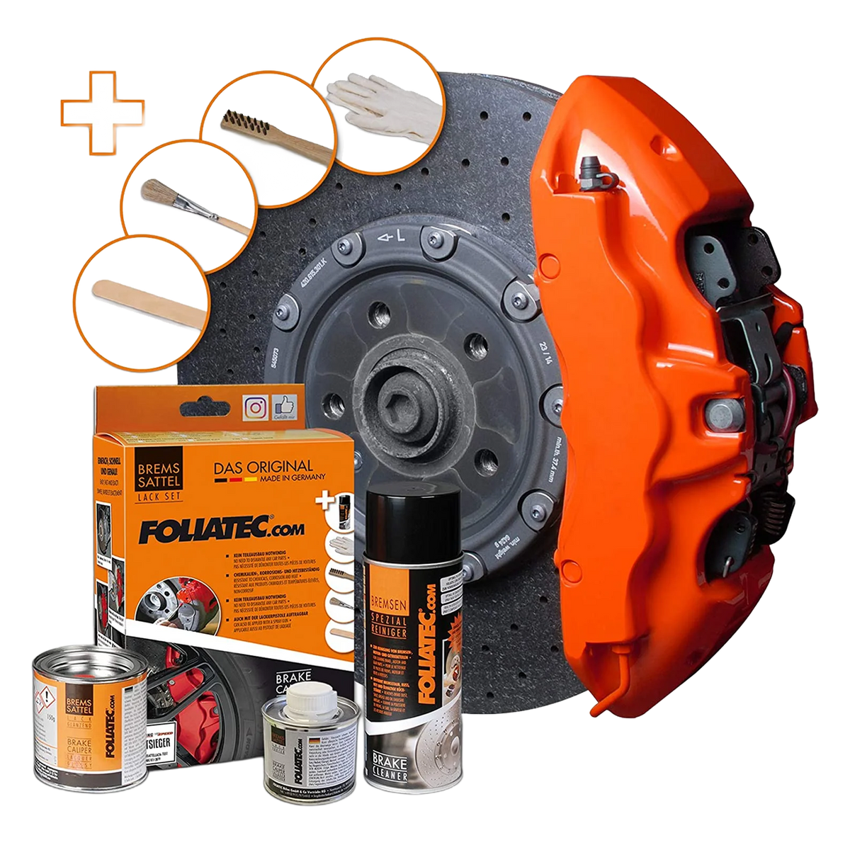 Foliatec Brake Caliper Paint Flame Orange