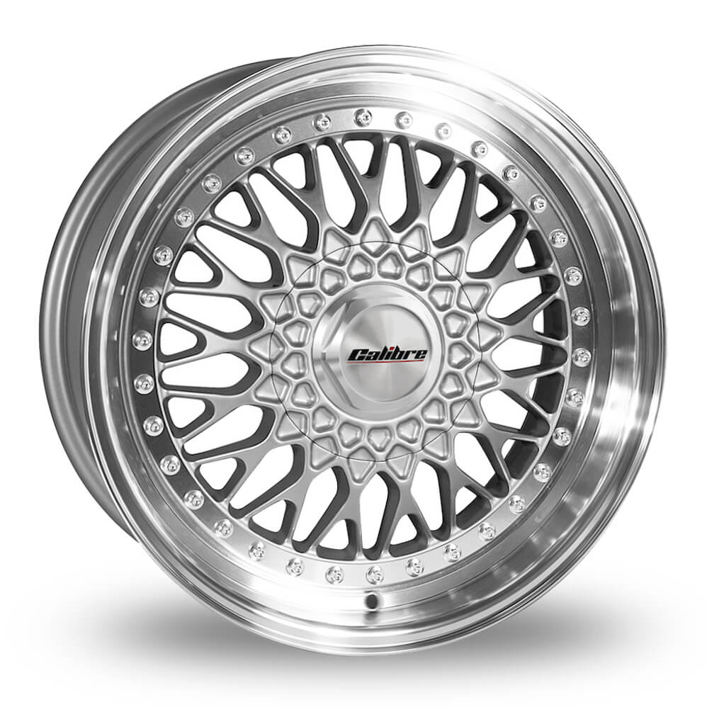 Calibre Vintage 15x7 4x100/108 ET30 Silver/polished Lip