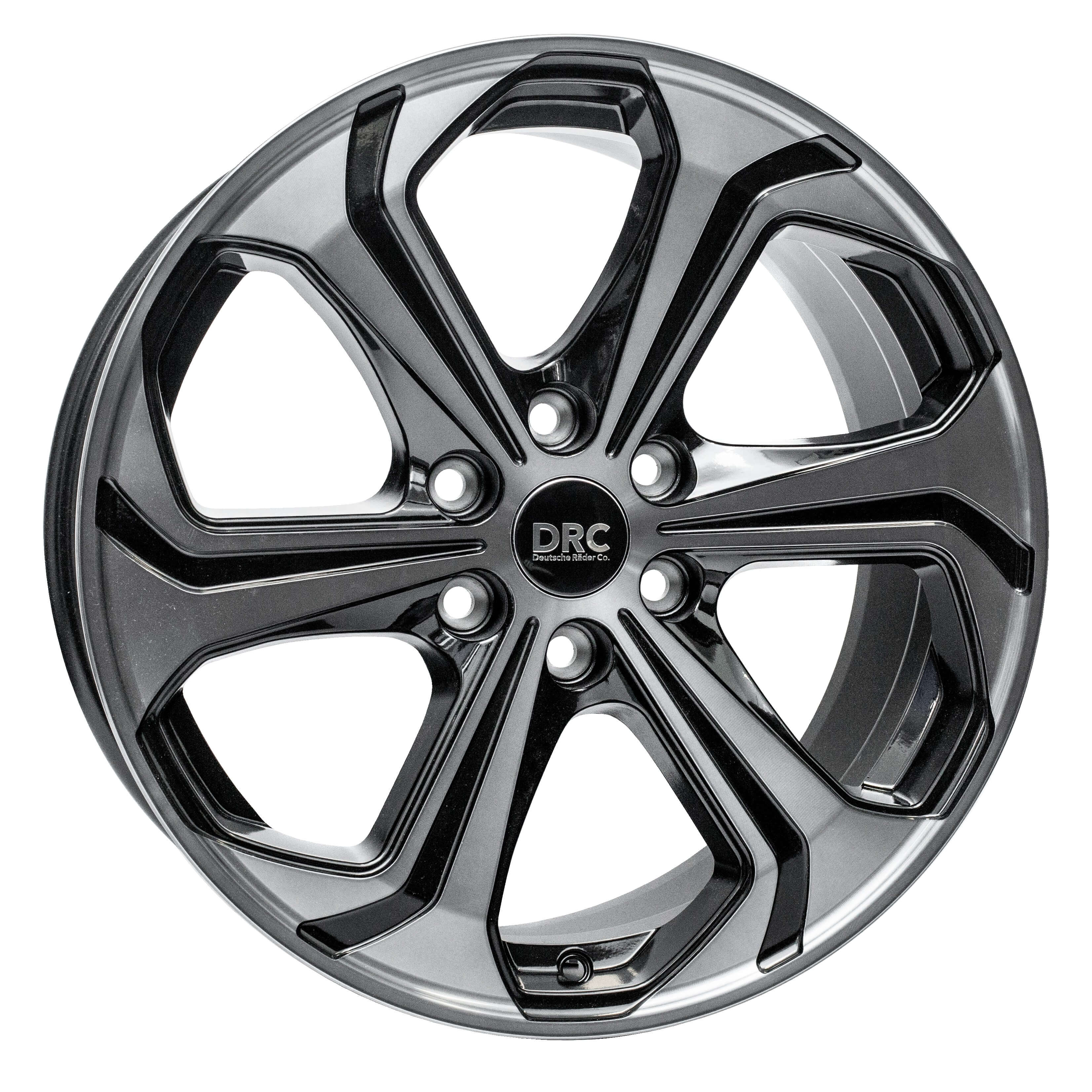 DRC Sport-6 18x8 6x120 ET42 Black / Polished Tint