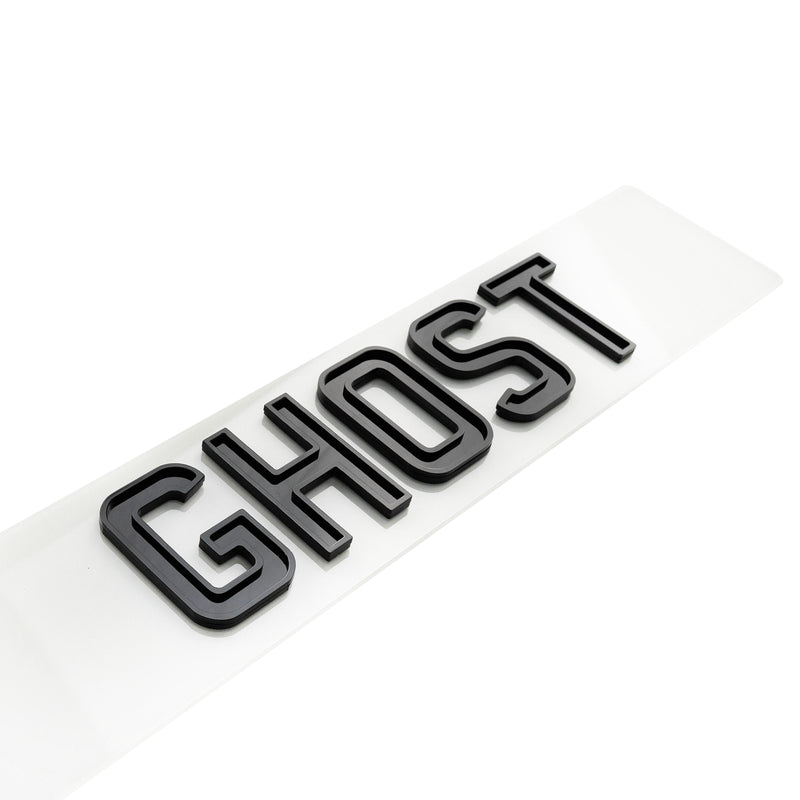 Black Ghost MOT Font Number Plates