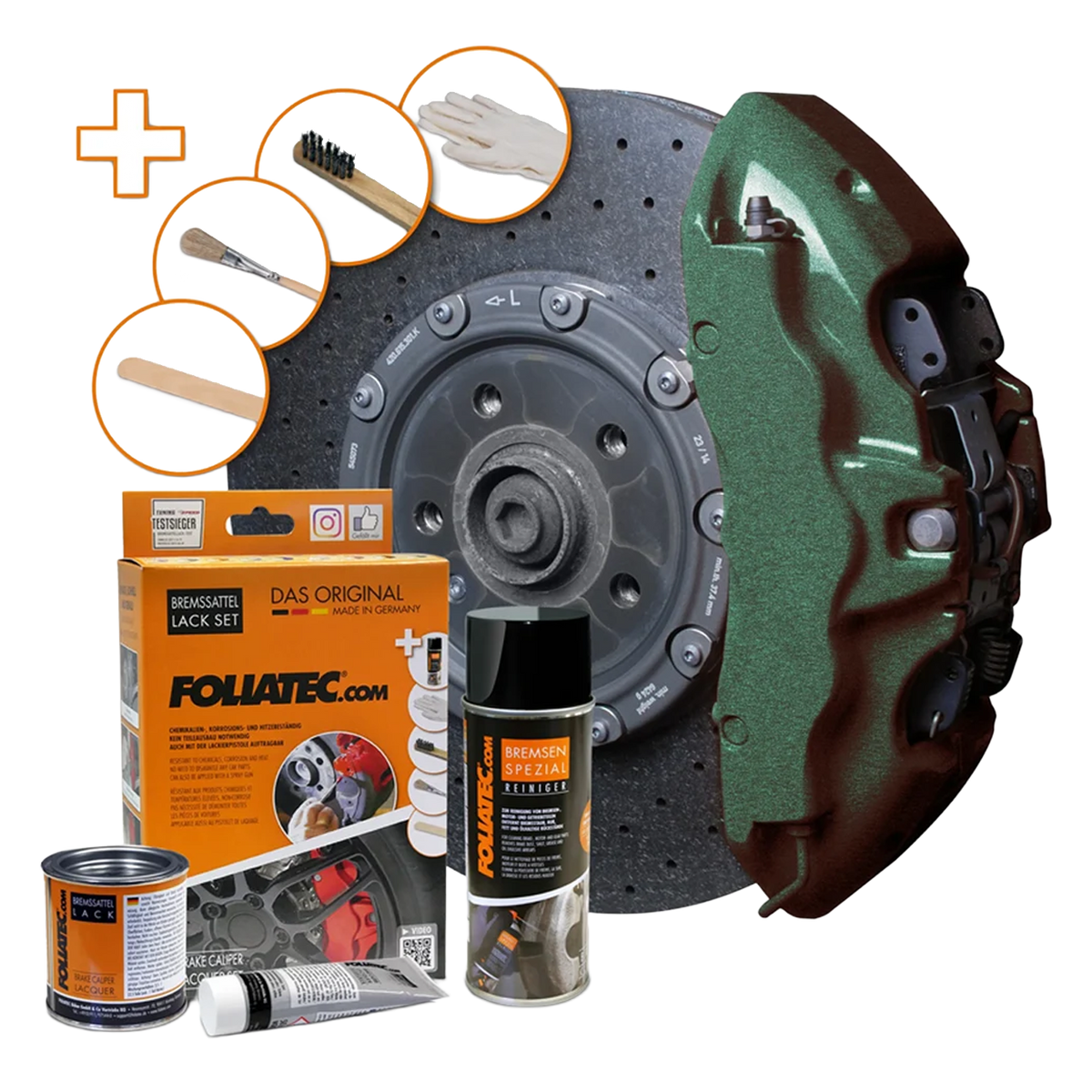 Foliatec Brake Caliper Paint Green Hell Metallic