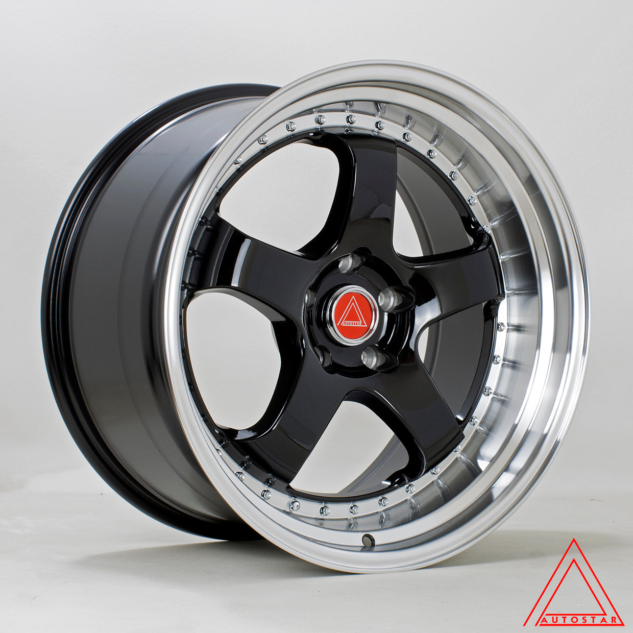 Autostar GT5R 19x10.5 5x114.3 ET22 Gloss Black Polished Lip