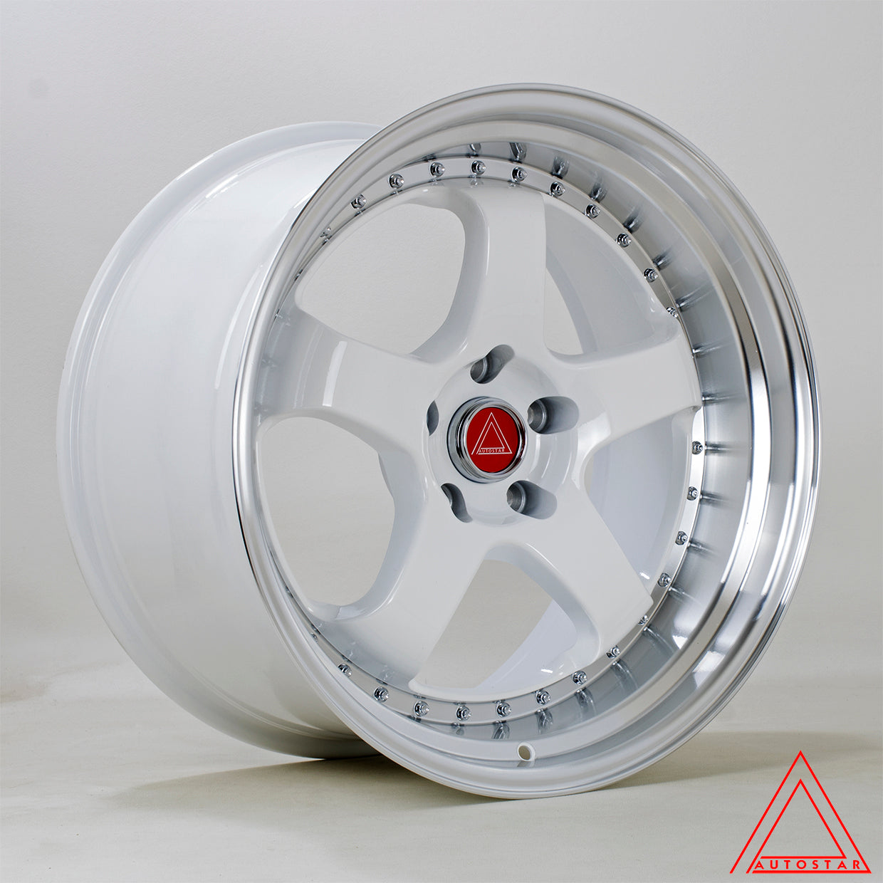 Autostar GT5R 19x10.5 5x114.3 ET22 Gloss Silver Polished Lip
