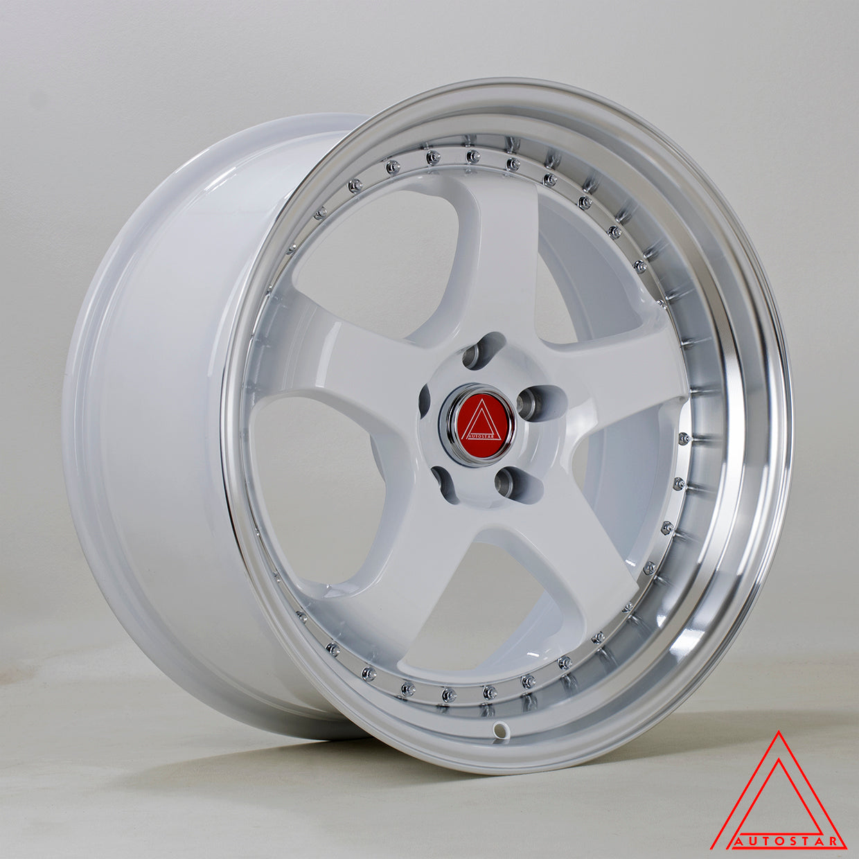 Autostar GT5R 19x9.5 5x114.3 ET22 Gloss Silver Polished Lip
