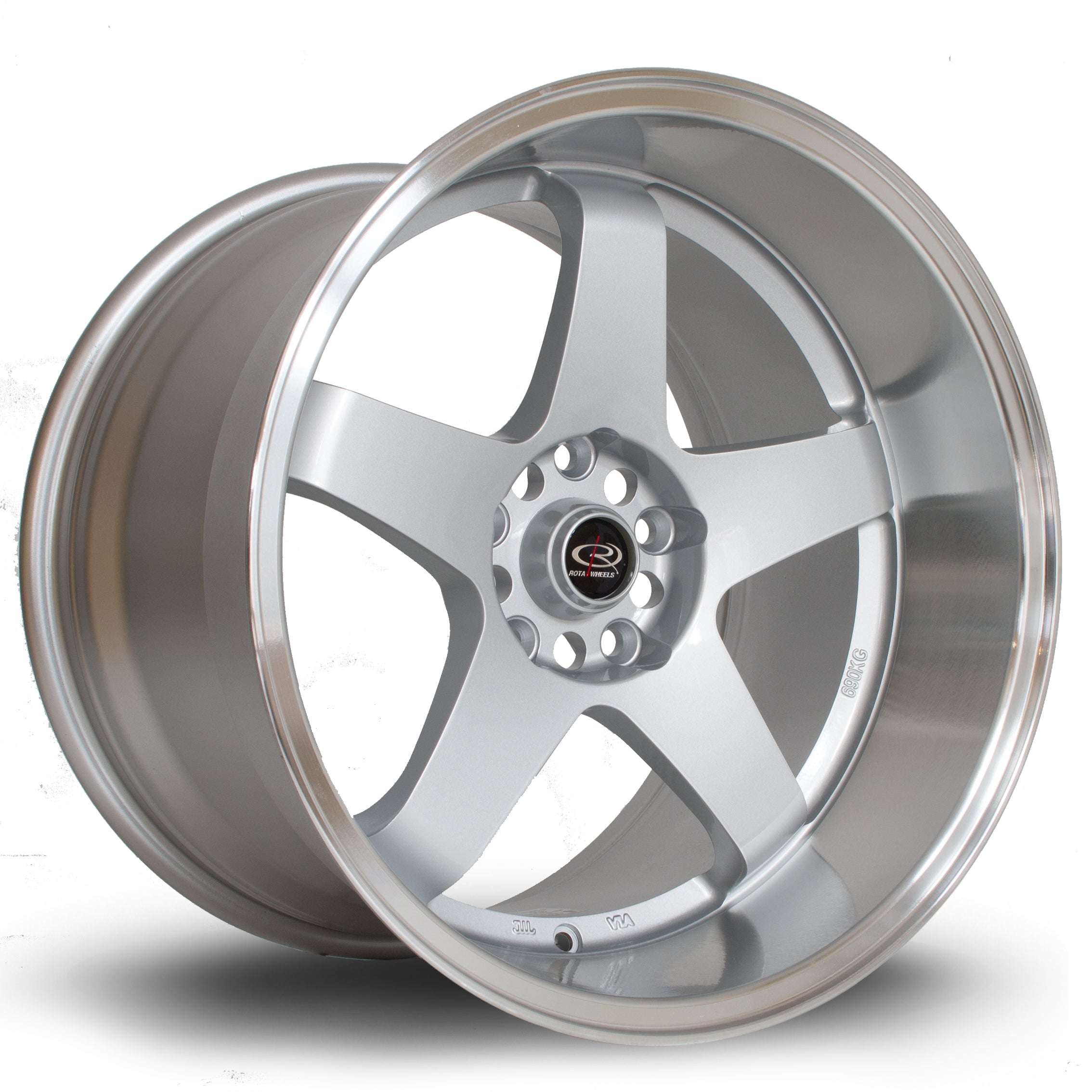 Rota GTR-D 18x12 5x114.3 ET20 Gloss Silver Polished Lip