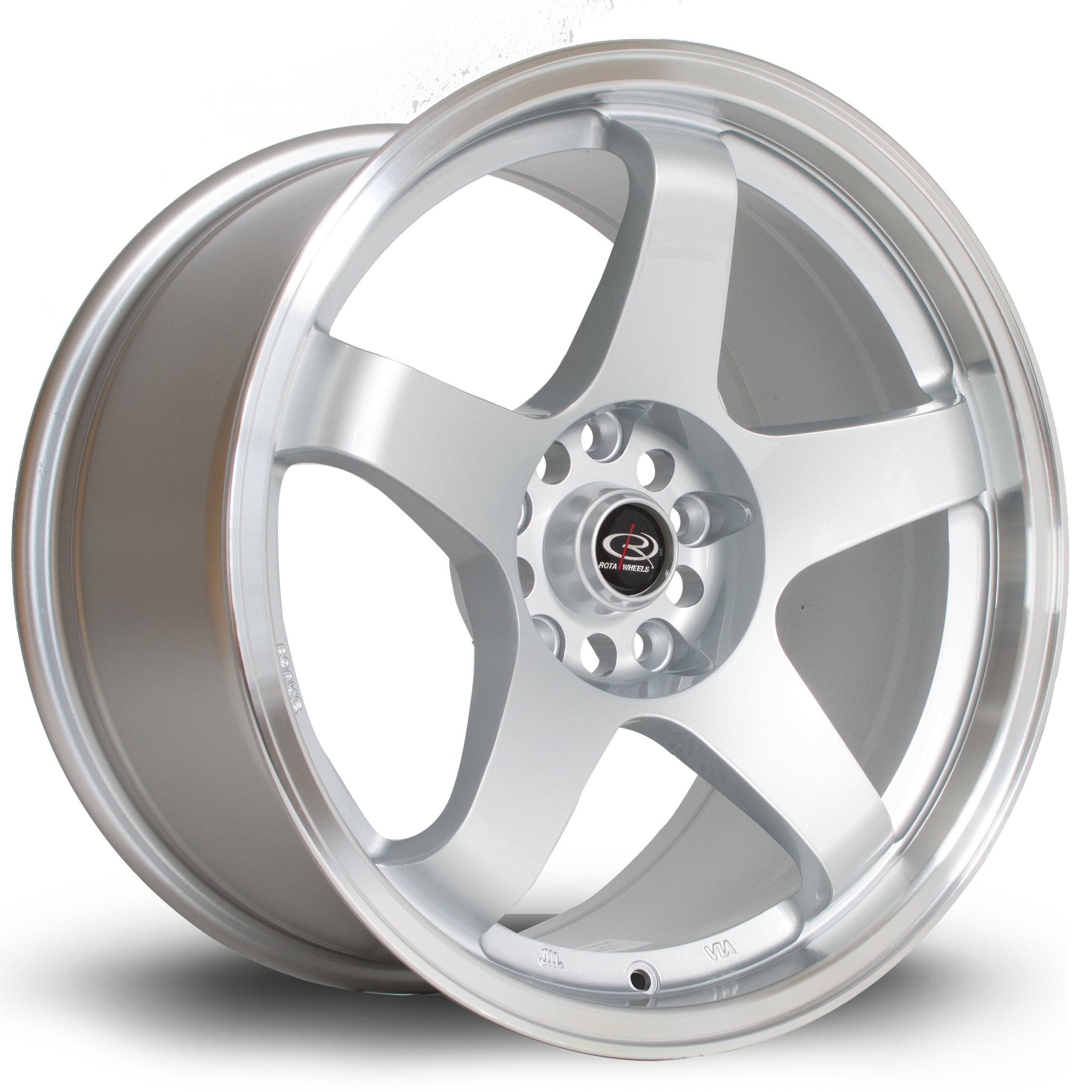 Rota GTR 17x9 5x114.3 ET25 Gloss Silver Polished Lip