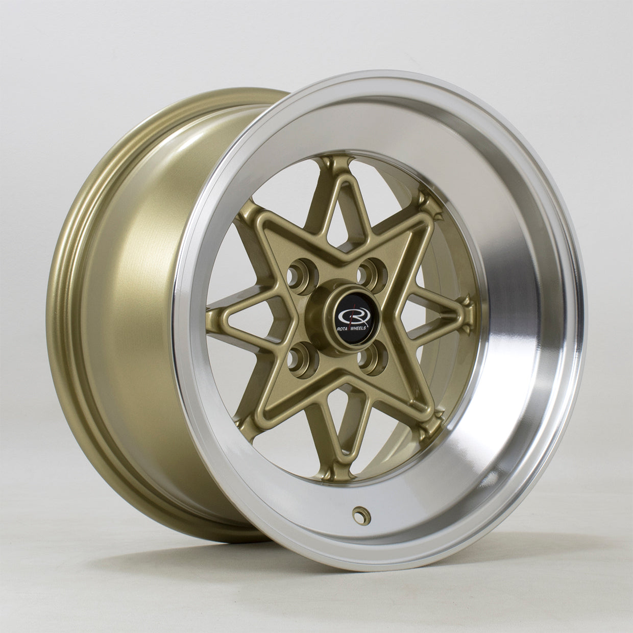 Rota Hachi 15x8 4x100 ET0 Gloss Gold Polished Lip