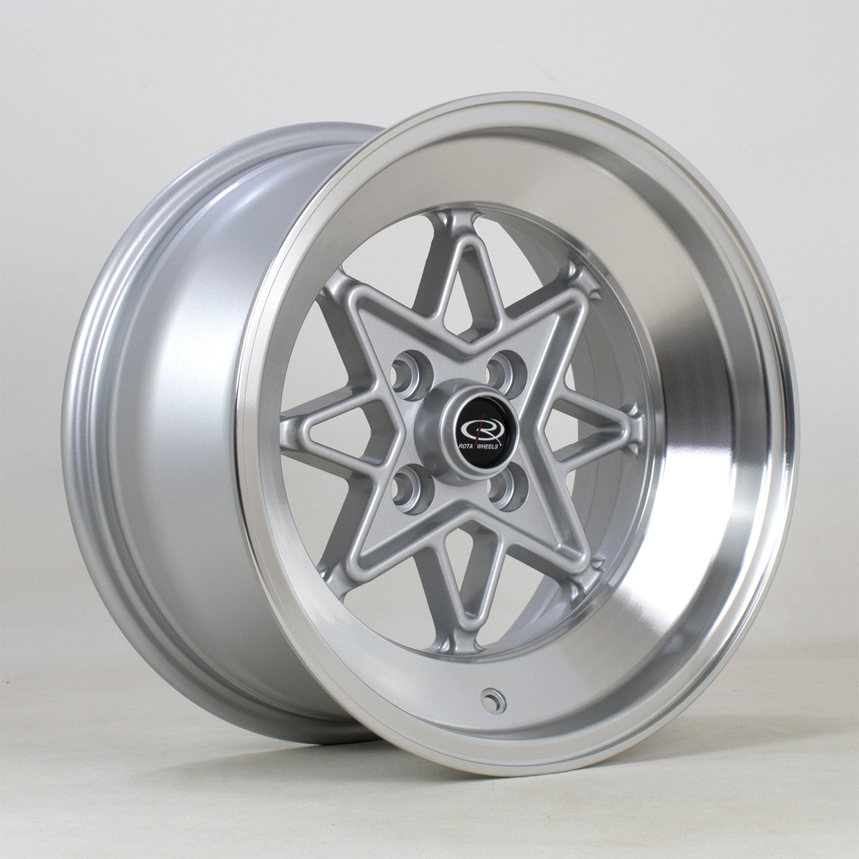 Rota Hachi 15x8 4x100 ET0 Gloss Silver Polished Lip