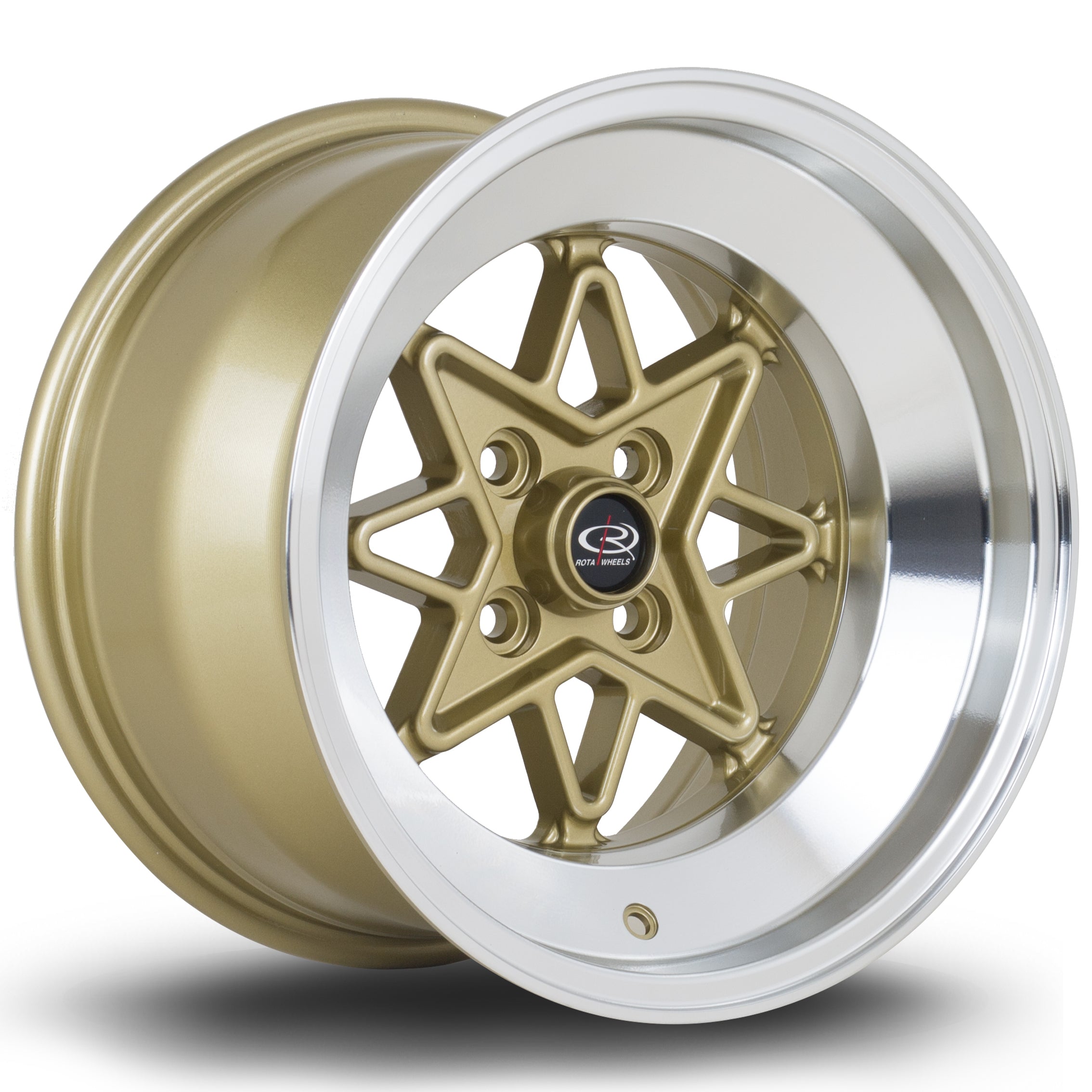 Rota Hachi 15x9 4x114.3 ET0 Gloss Gold Polished Lip