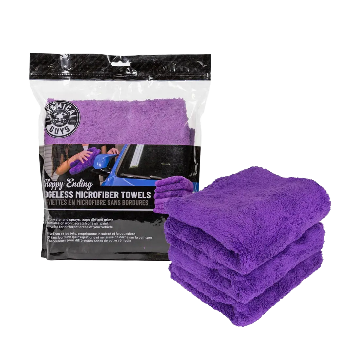 Chemical Guys Happy Ending Edgeless Microfibre Towel 3 pack