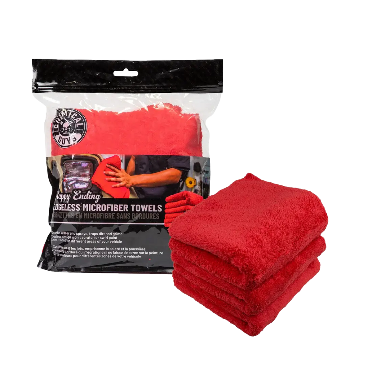Chemical Guys Happy Ending Edgeless Microfibre Towel 3 pack