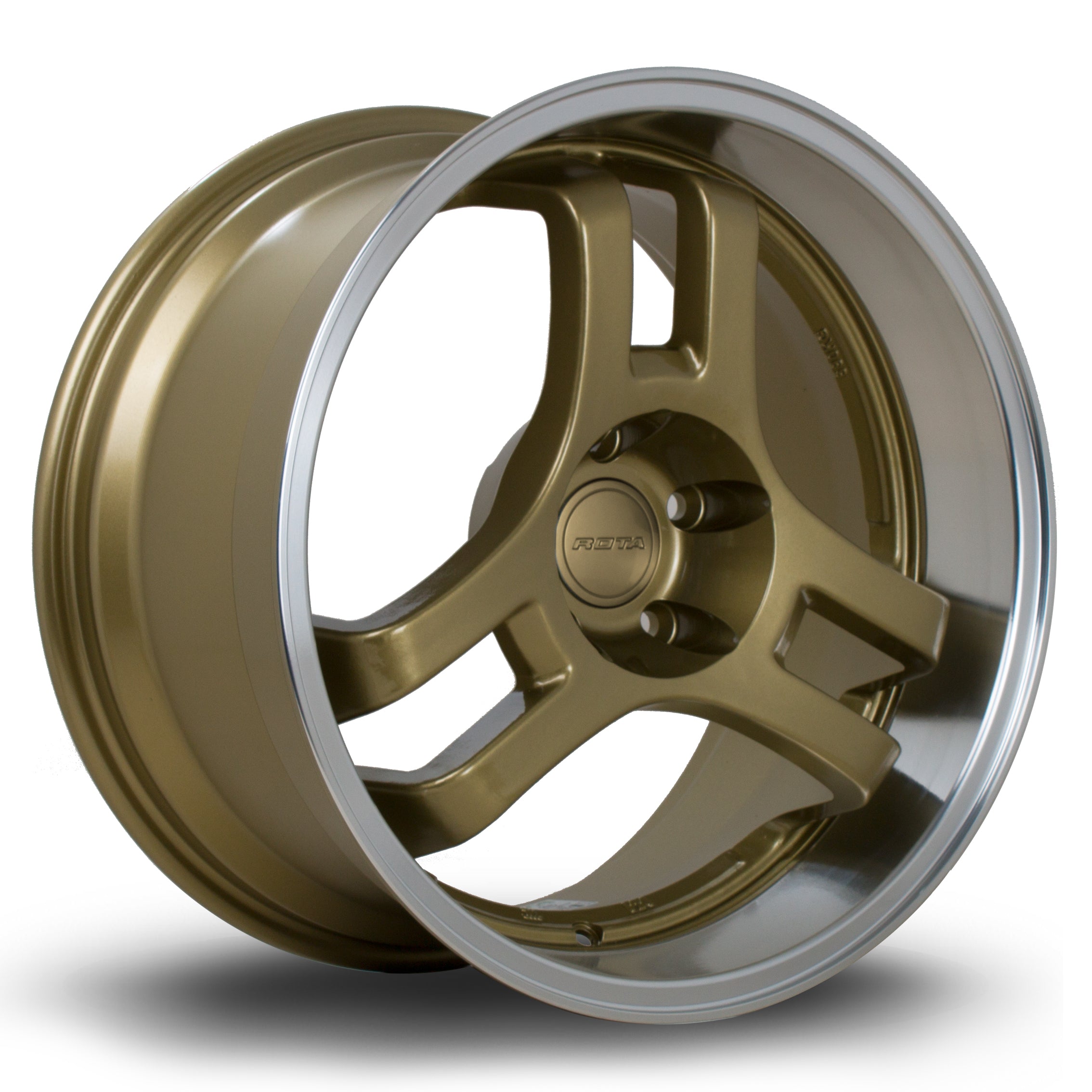 Rota HM3 18x9.5 5x114.3 ET35 Gloss Gold Polished Lip