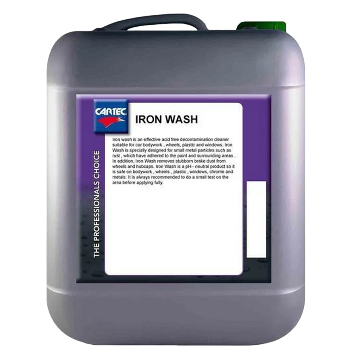 Cartec Iron Wash pH Neutral Fallout Remover and Wheel Cleaner 5L