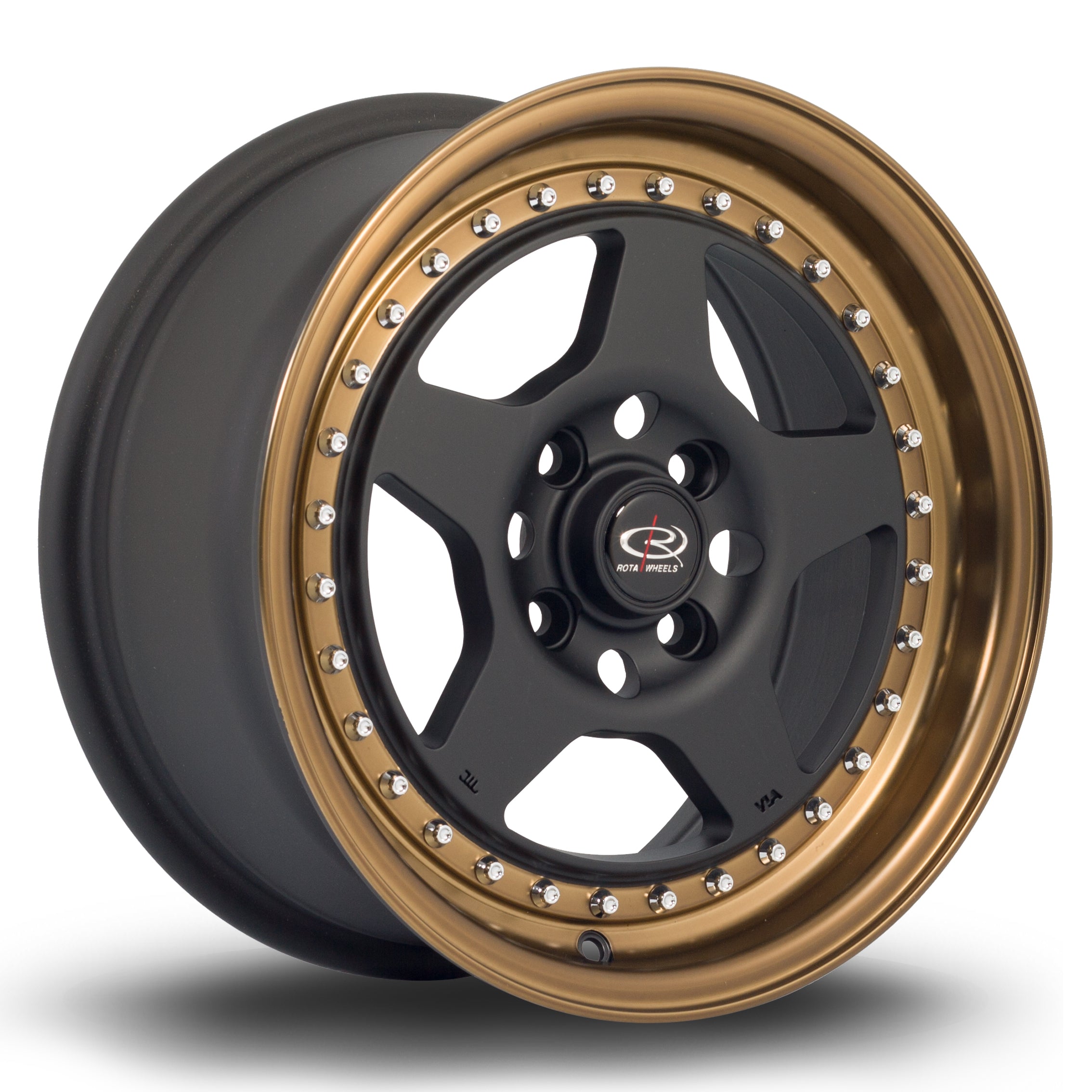 Rota Kyusha 15x7 4x100 ET38 Flat Black with Bronze Lip
