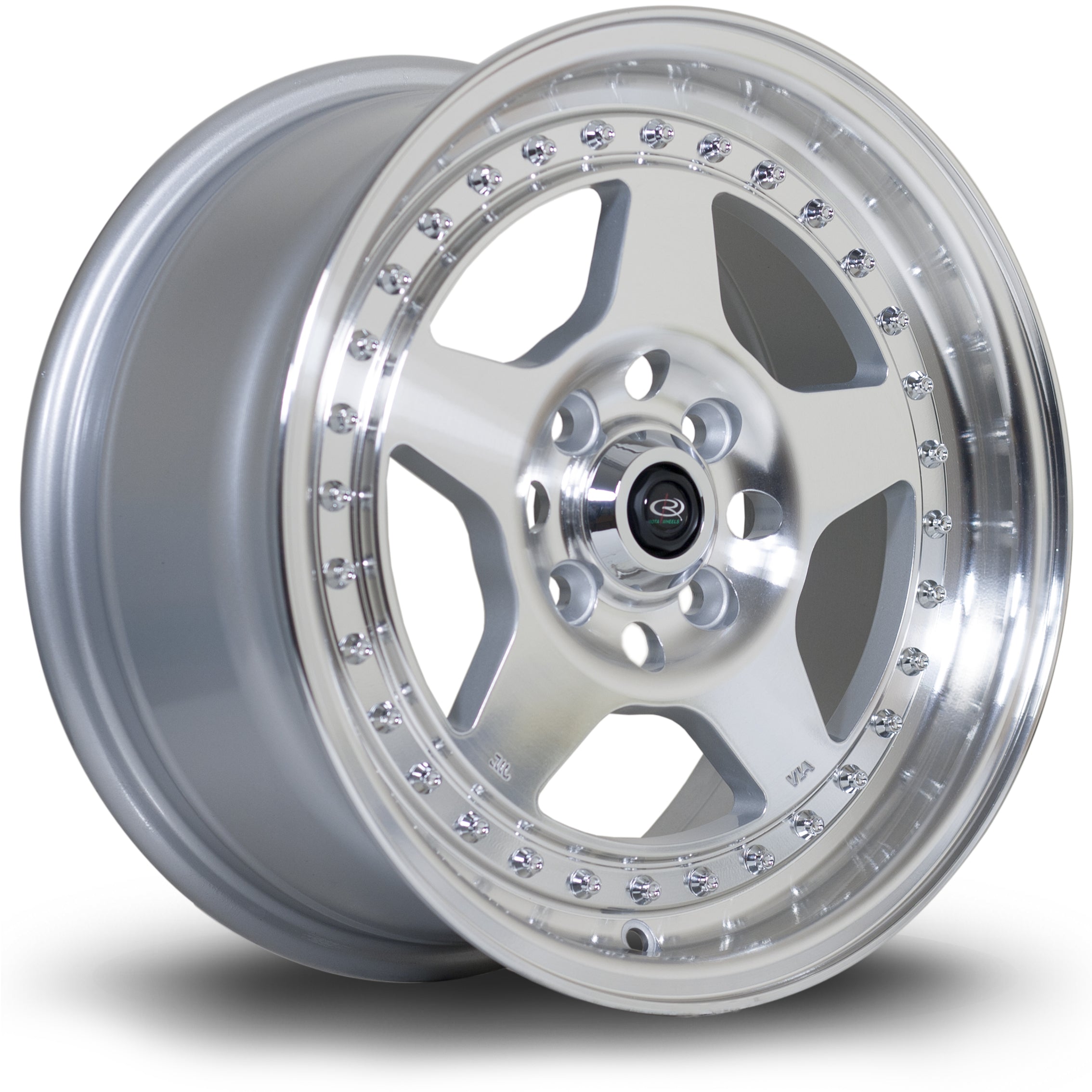 Rota Kyusha 15x7 4x100 ET38 Gloss Silver Polished Lip