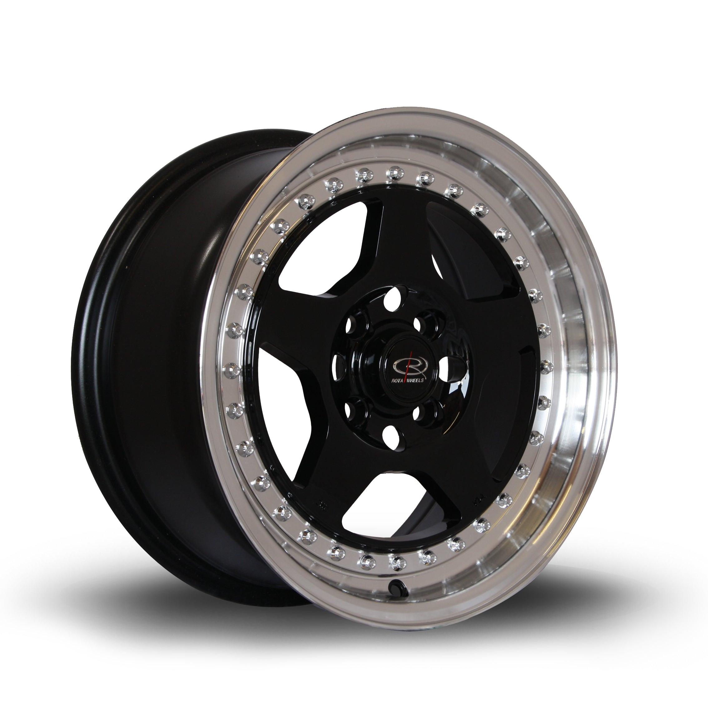 Rota Kyusha 15x7 4x100 ET38 Gloss Black Polished Lip