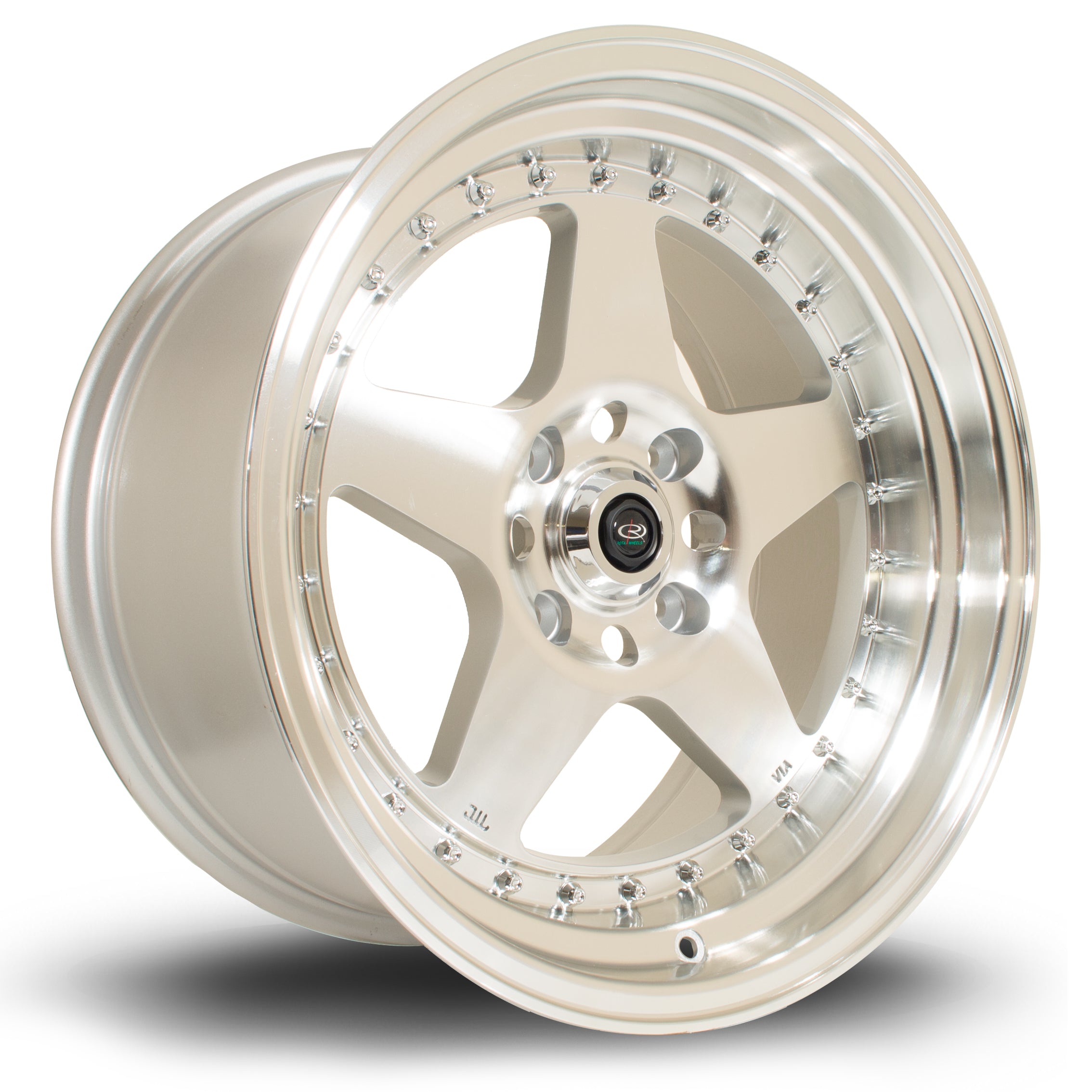 Rota Kyusha 17x9.5 5x114.3 ET12 Gloss Silver Polished Lip