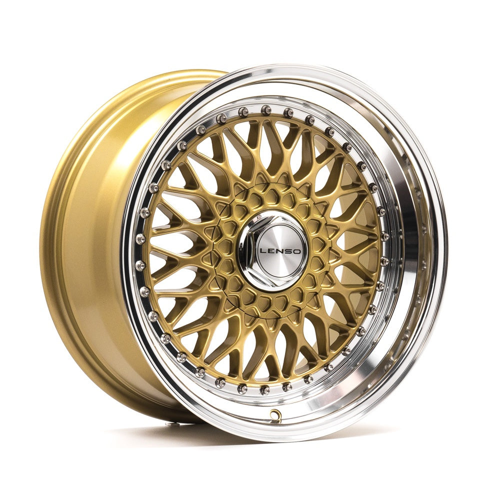 LENSO BSX 16x7.5 5X100 ET25 GLOSS GOLD & POLISHED