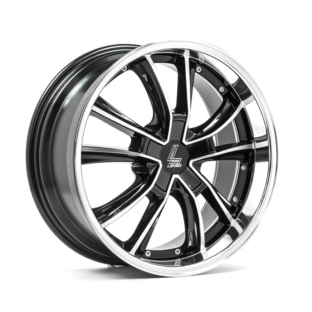 LENSO ES7 18x7.5 5X112 ET45 GLOSS BLACK & POLISHED