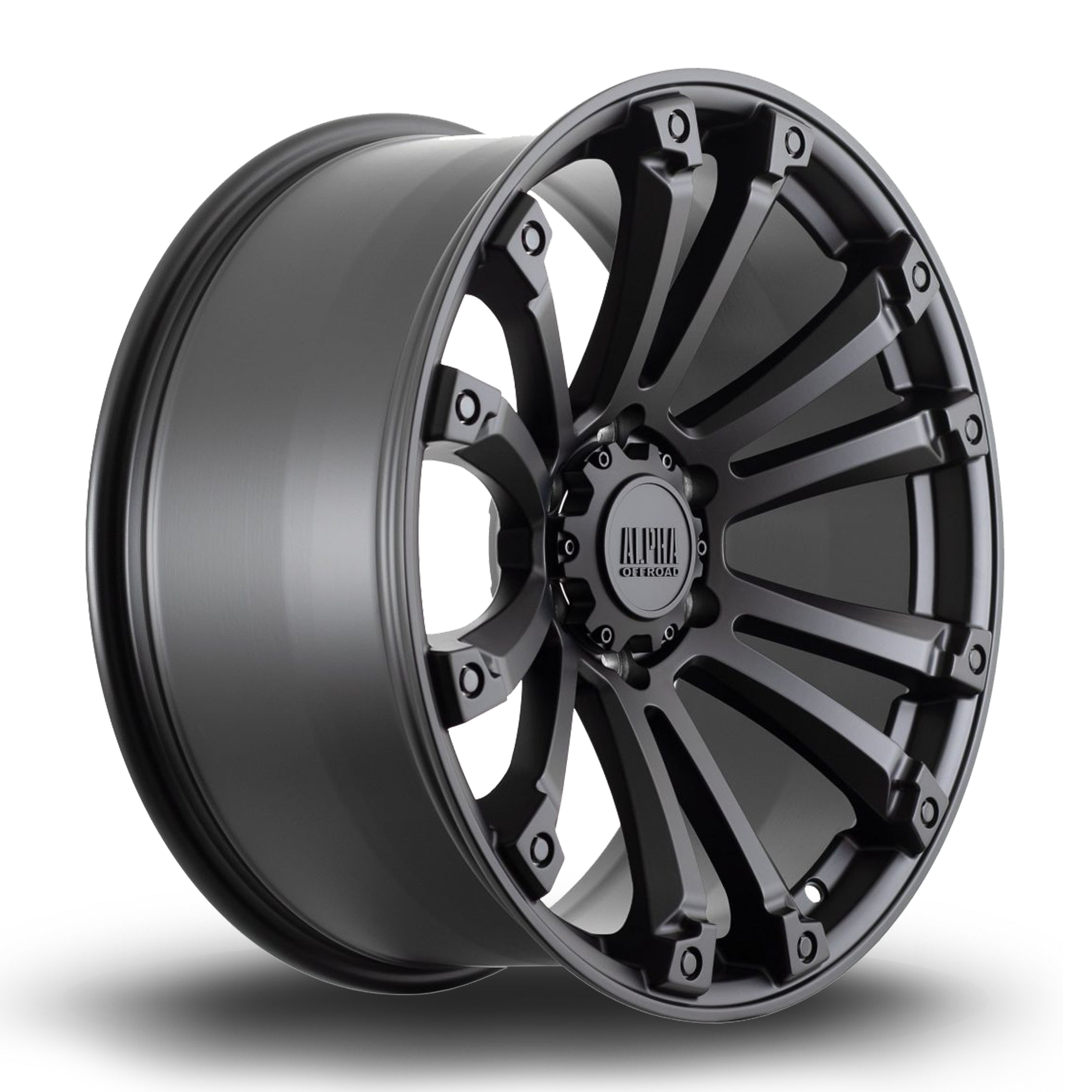 Alpha Offroad Maverick 20x9 6x139 ET10 Satin Black