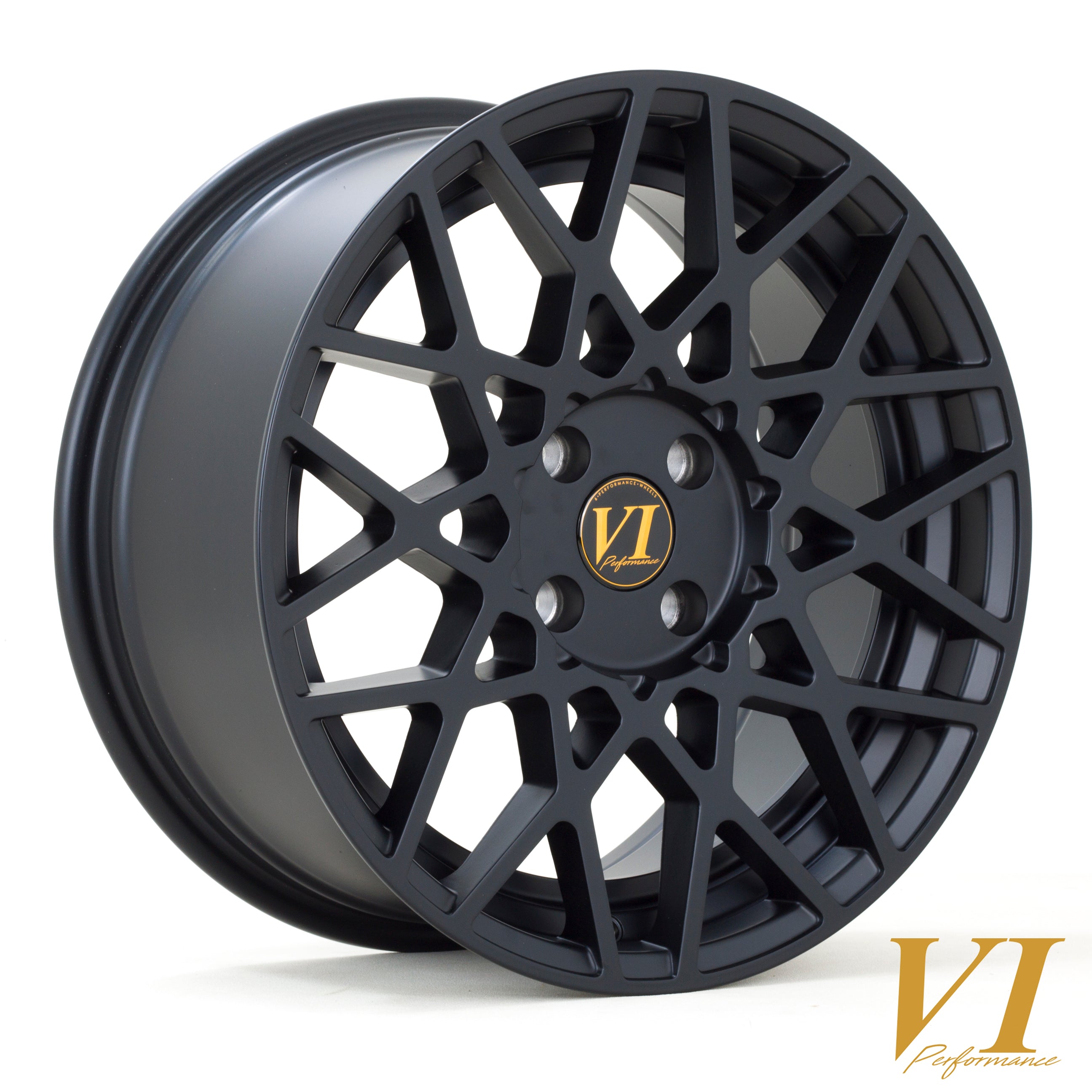 6Performance Mesh 17x8 4x108 ET35 Flat Black