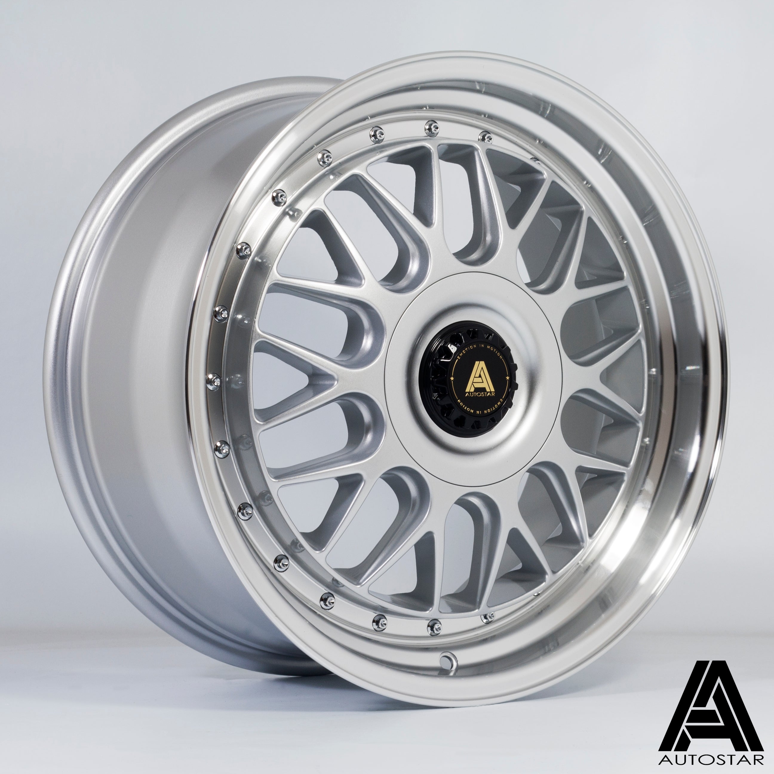 Autostar Monza 18x8.5 5x112/120 ET45 Gloss Silver Polished Lip