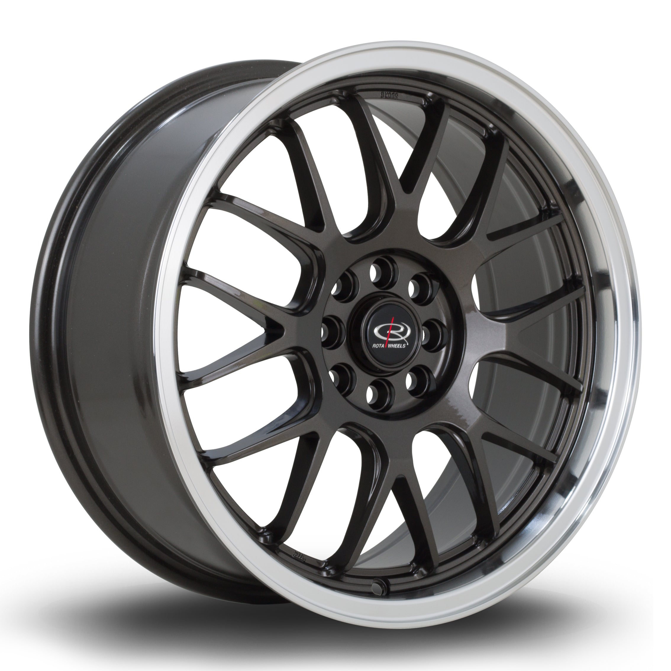 Rota MXR 17x7.5 4x108/100 ET40 Gloss Gunmetal Polished Lip