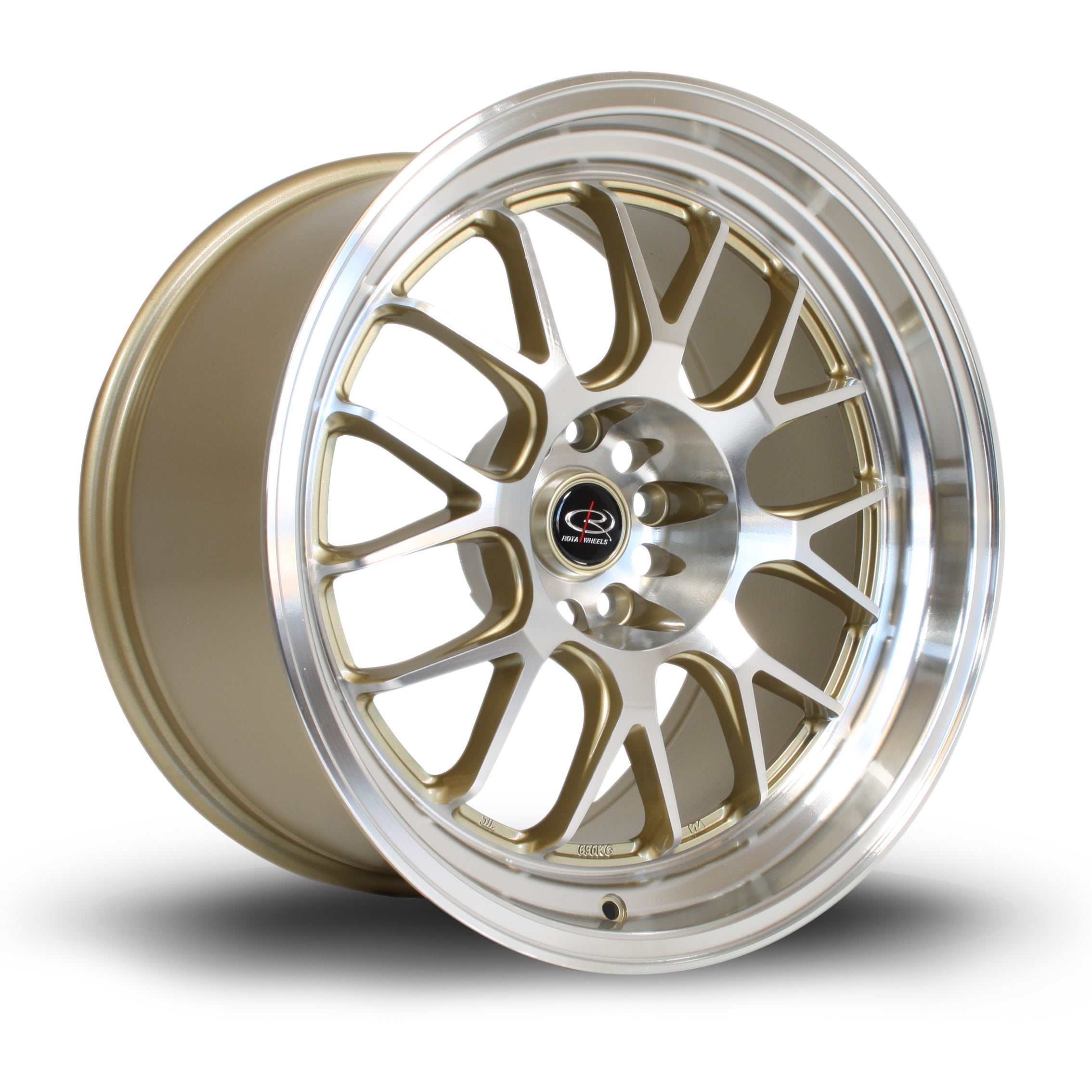 Rota MXR 18x10 5x114.3 ET12 Gloss Gold Polished Lip