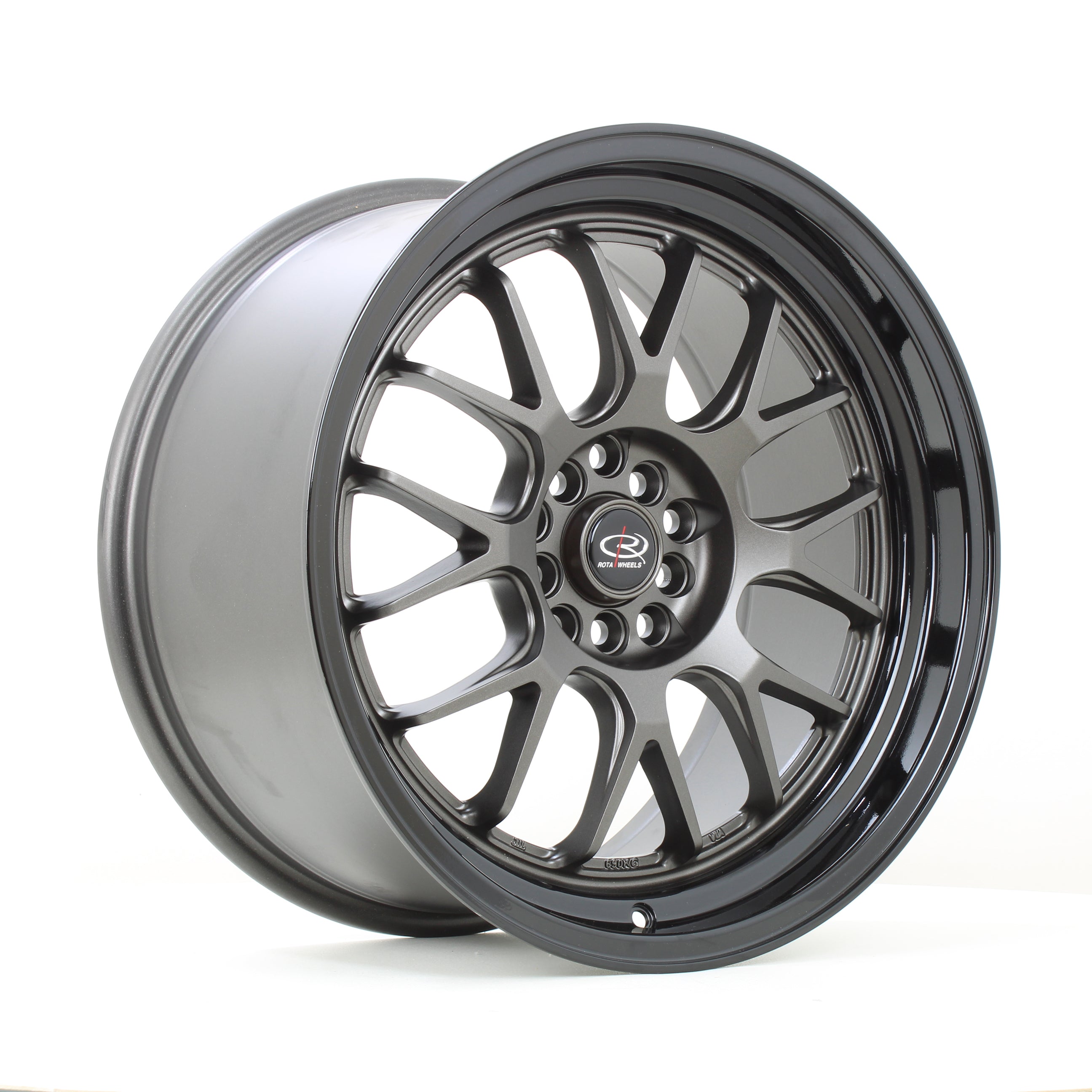 Rota MXR 18x9.5 5x100/114 ET38 Flat Gunmetal with Gloss Black Lip