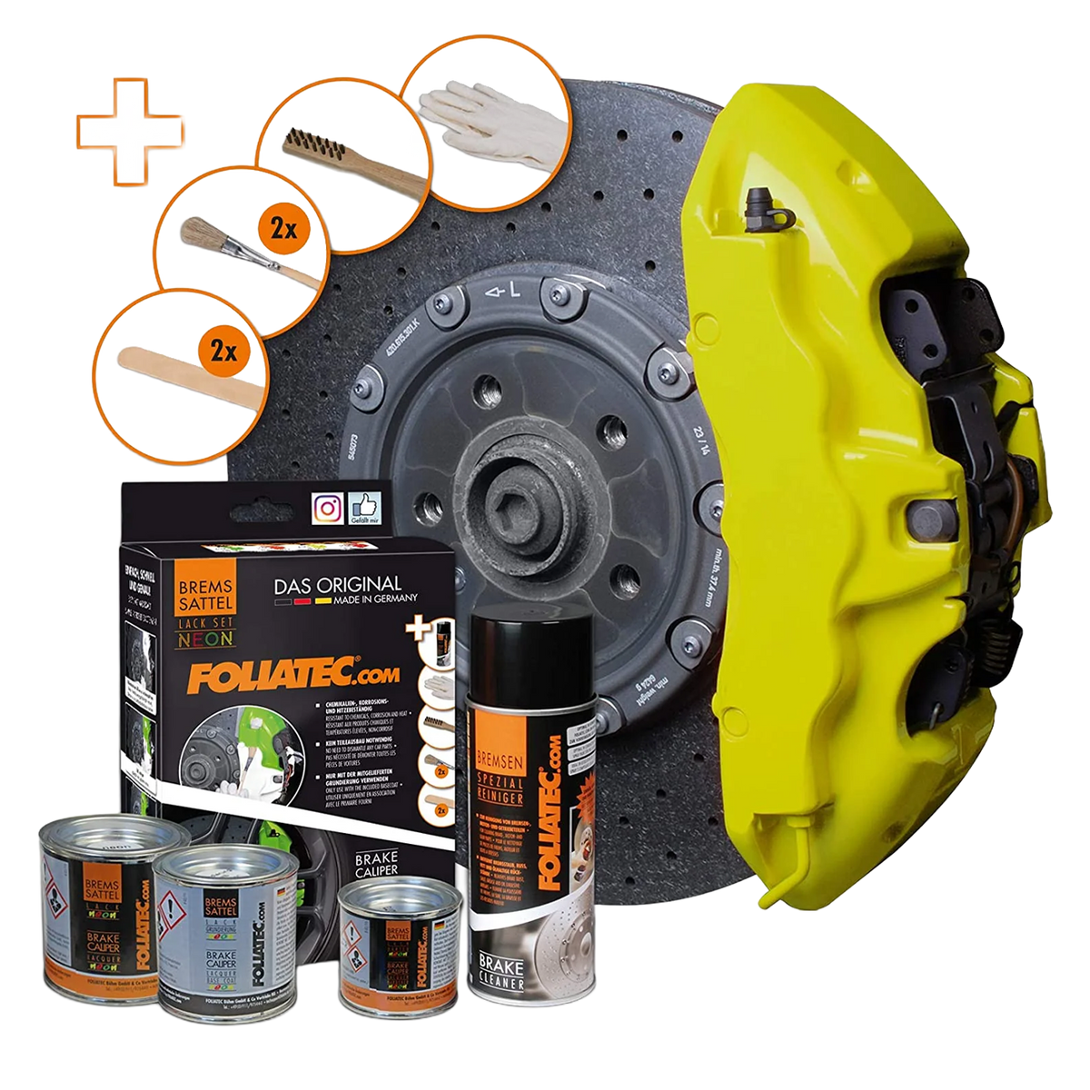 Foliatec Brake Caliper Paint Neon Yellow