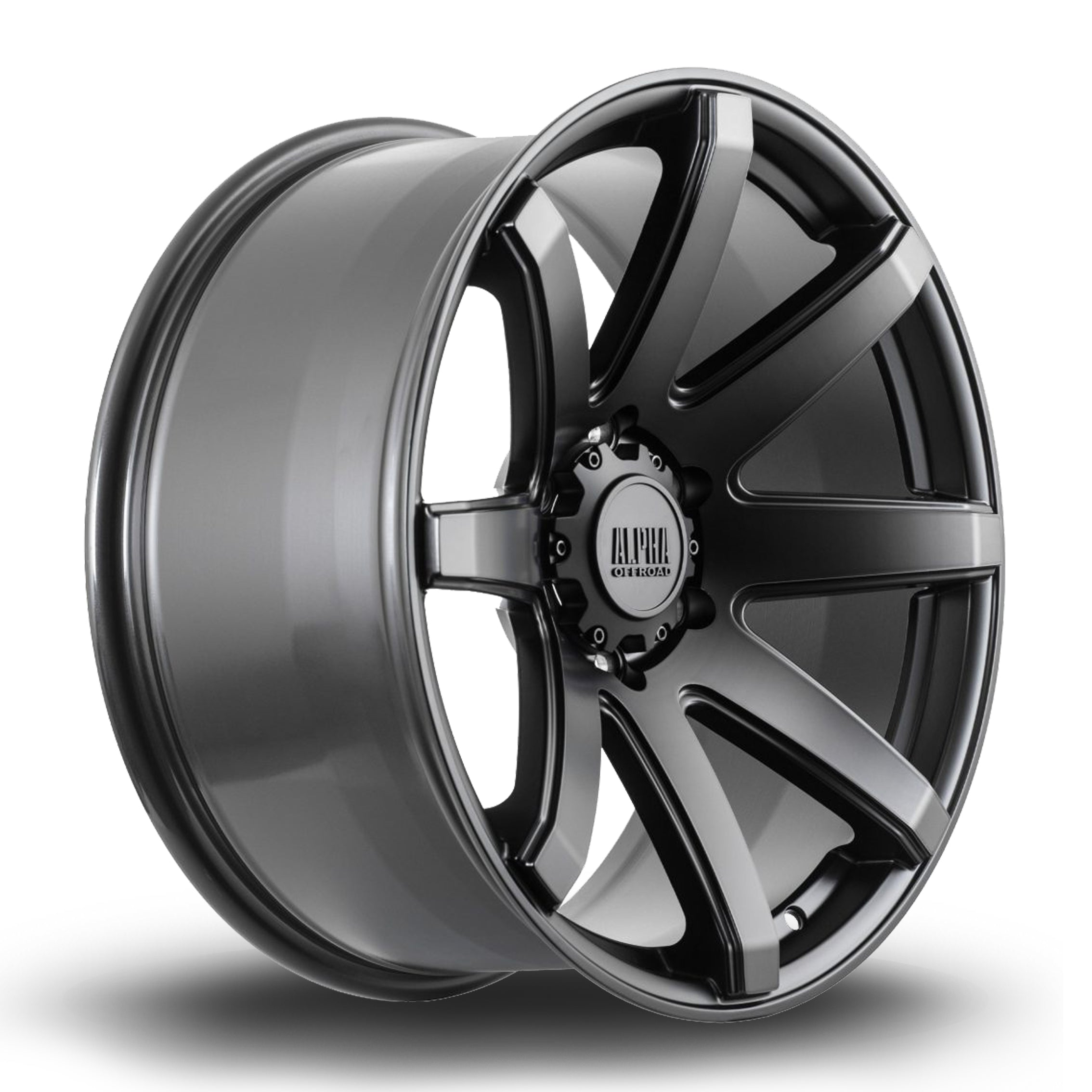 Alpha Offroad Nomad 20x9 6x139 ET10 Satin Black Machined Face