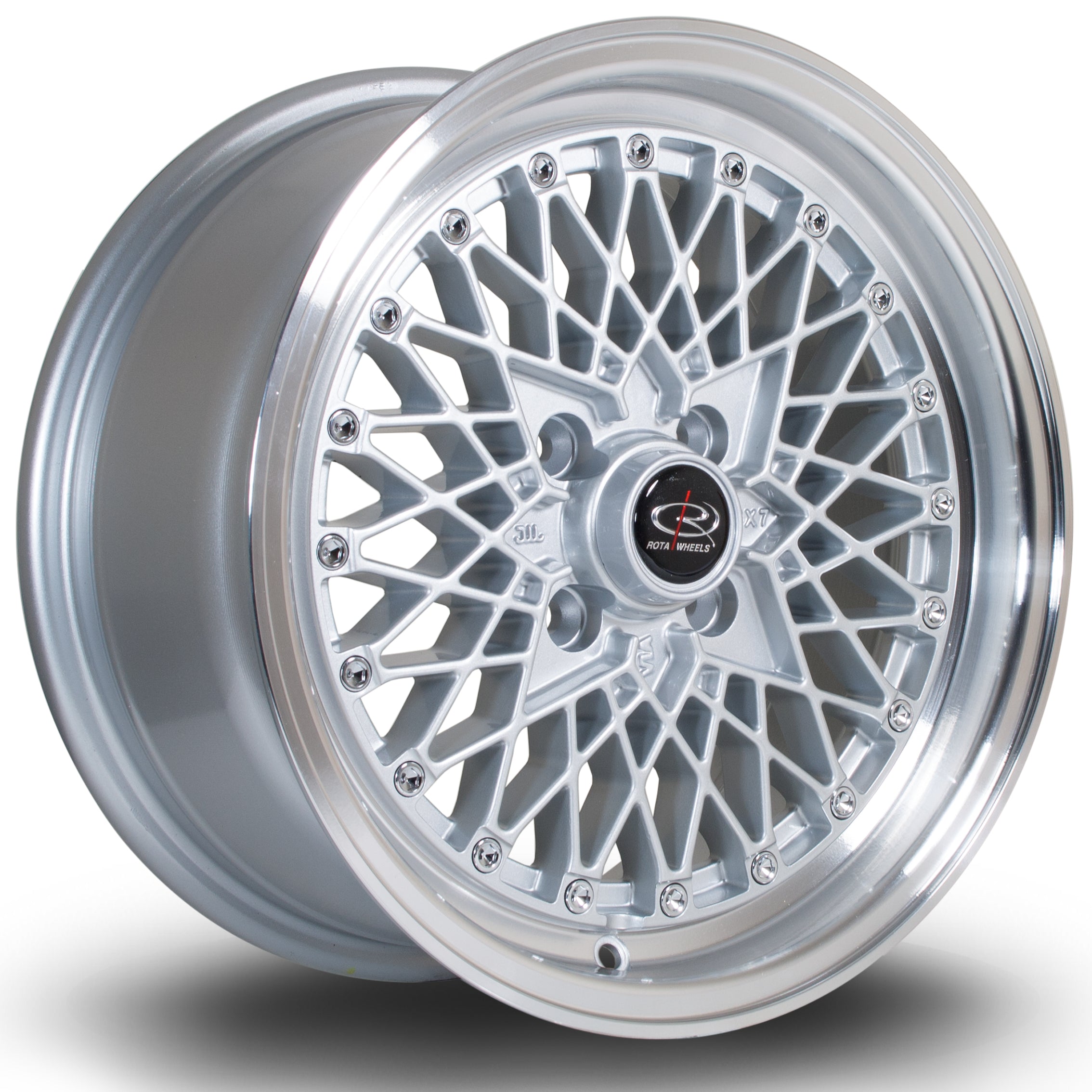 Rota OSMesh 15x7 4x100 ET30 Gloss Silver Polished Lip