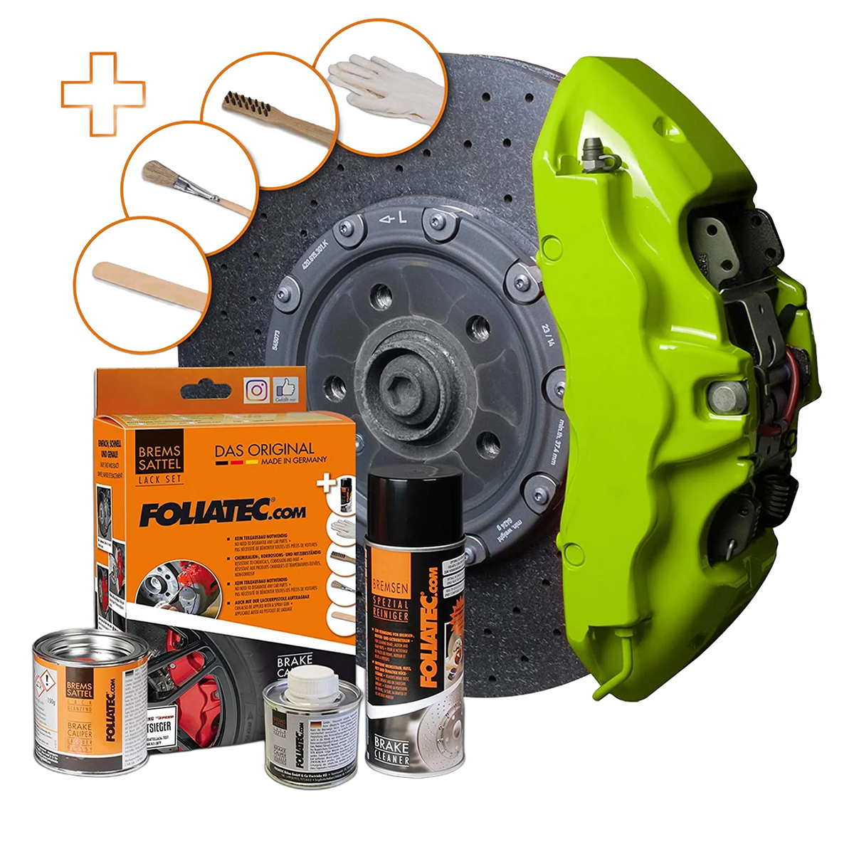 Foliatec Brake Caliper Paint Toxic Green