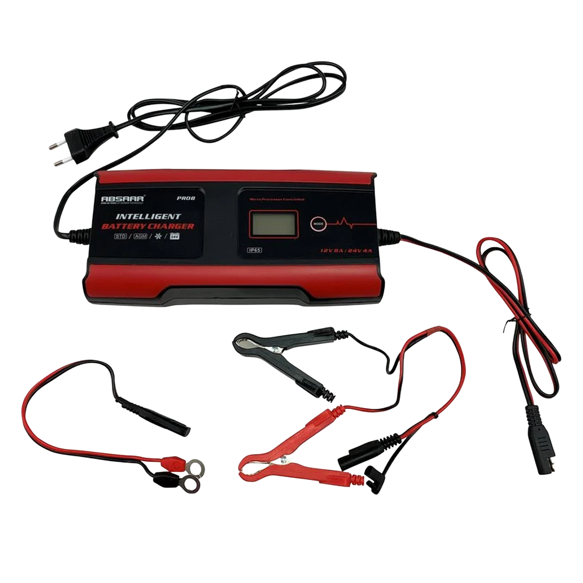 ABSAAR Pro Series Pro - 8.0 - Smart Maintenance Battery Charger 12/24V 8 Amp
