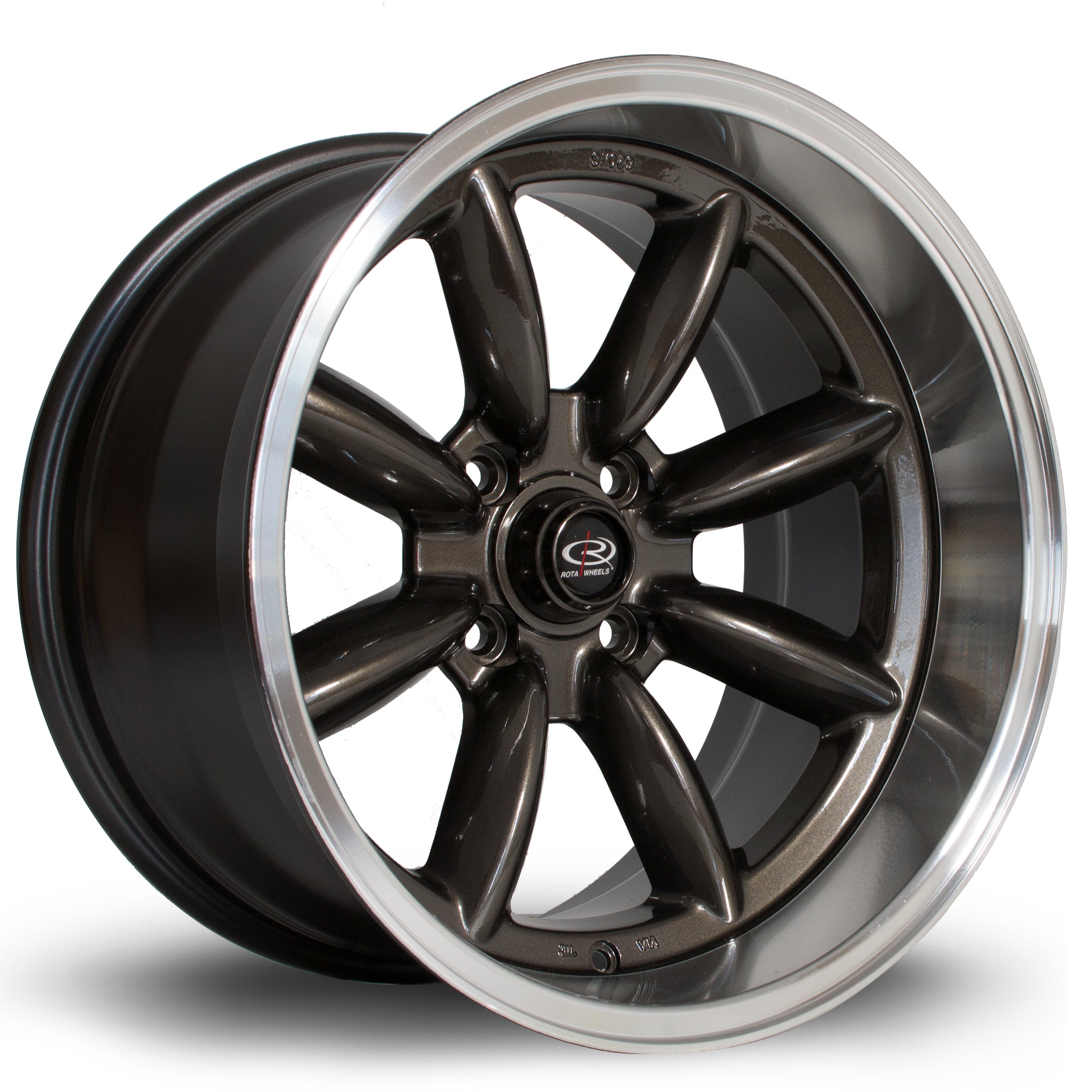 Rota RBX 17x9.5 4x114.3 ET-19 Gloss Gunmetal Polished Lip