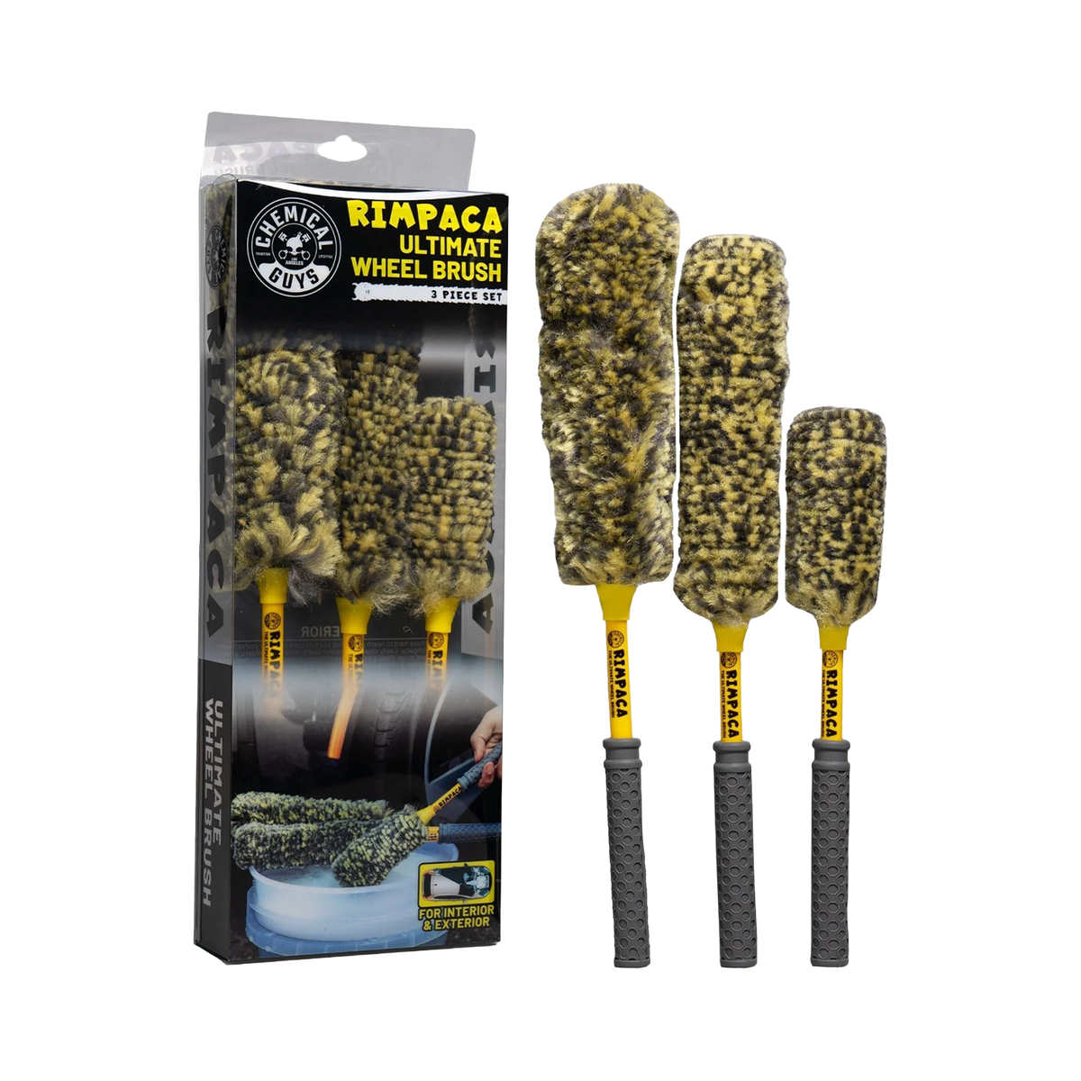 Chemical Guys Rimpaca Reach Around Wheel Brush Set (3 Piece)