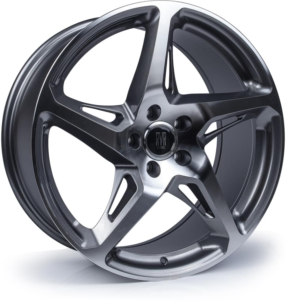 River R4 19x8.5 5x112 ET45 Gunmetal / Polished Face