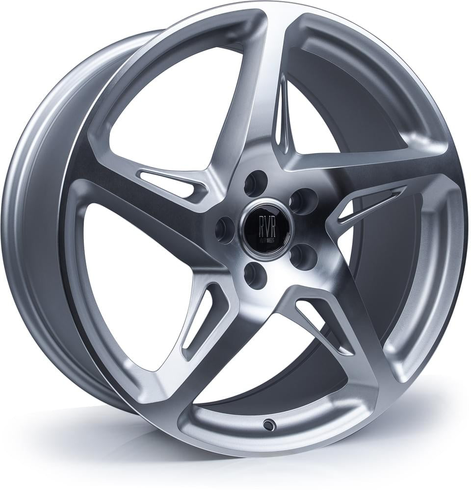 River R4 18x8 5x108 ET45 Matt Silver / Polished Face