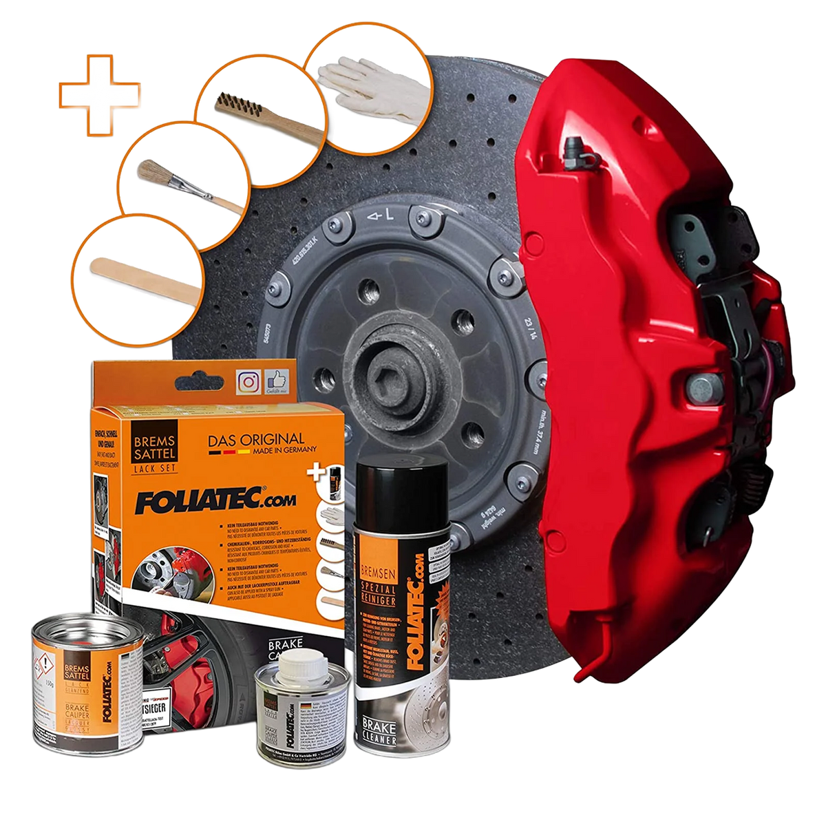 Foliatec Brake Caliper Paint Rosso Red
