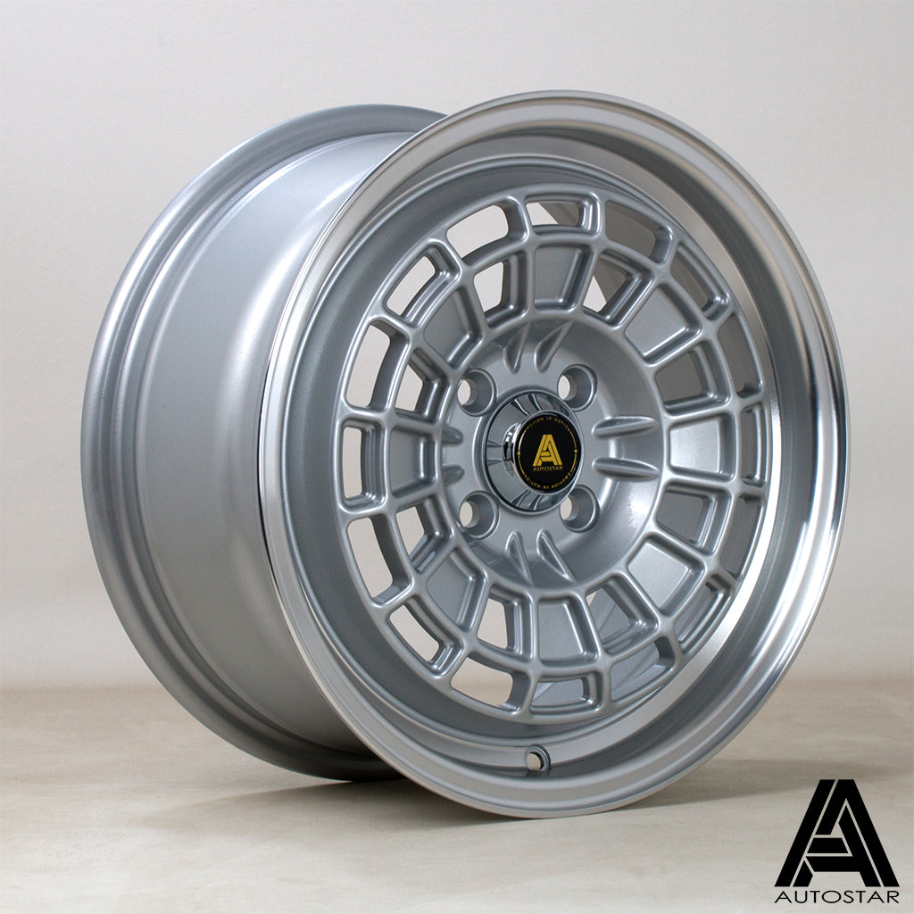 Autostar Roulette 15x7 4x108 ET35 Gloss Silver Polished Lip