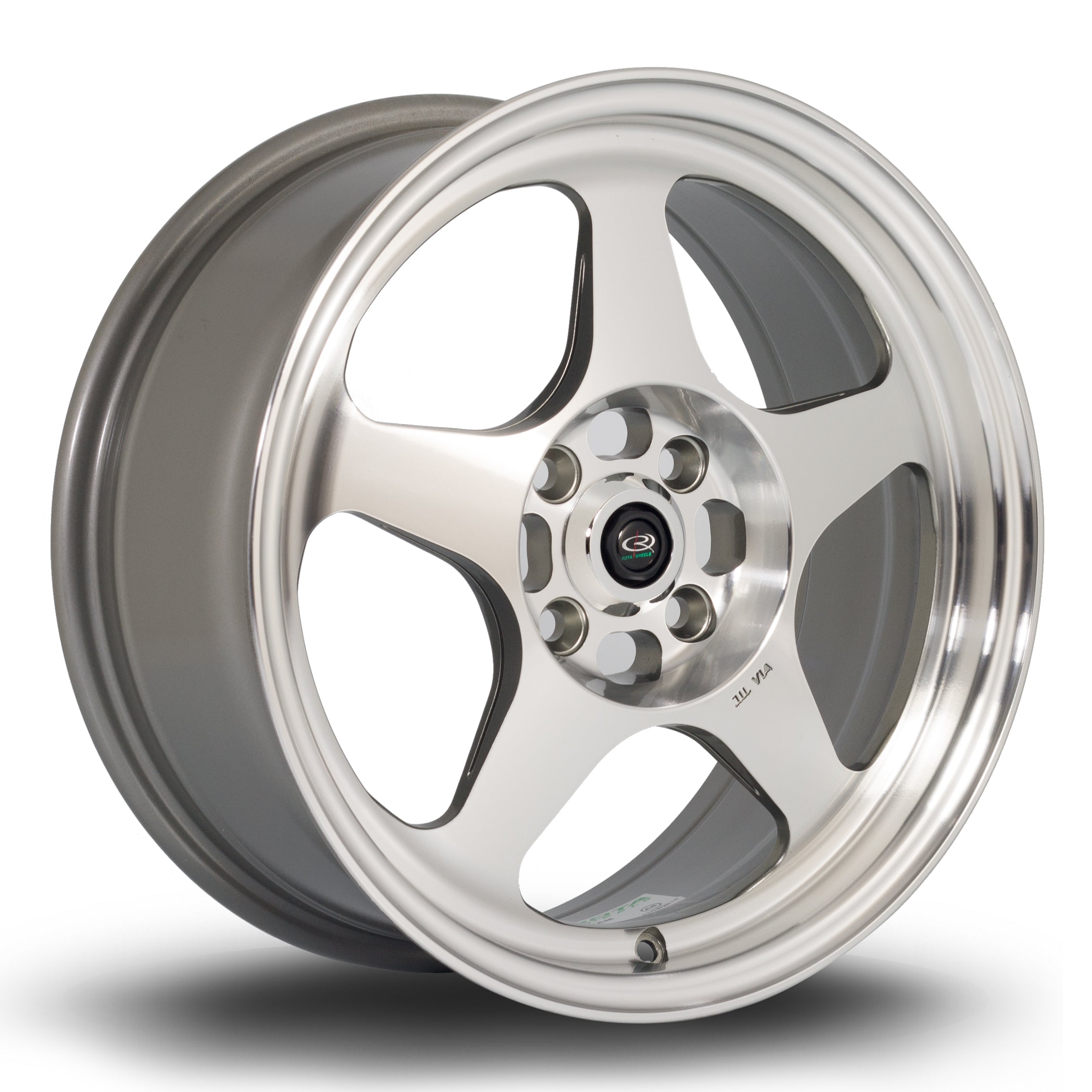 Rota Slip 16x7 4x100 ET40 Gloss Silver Polished Lip